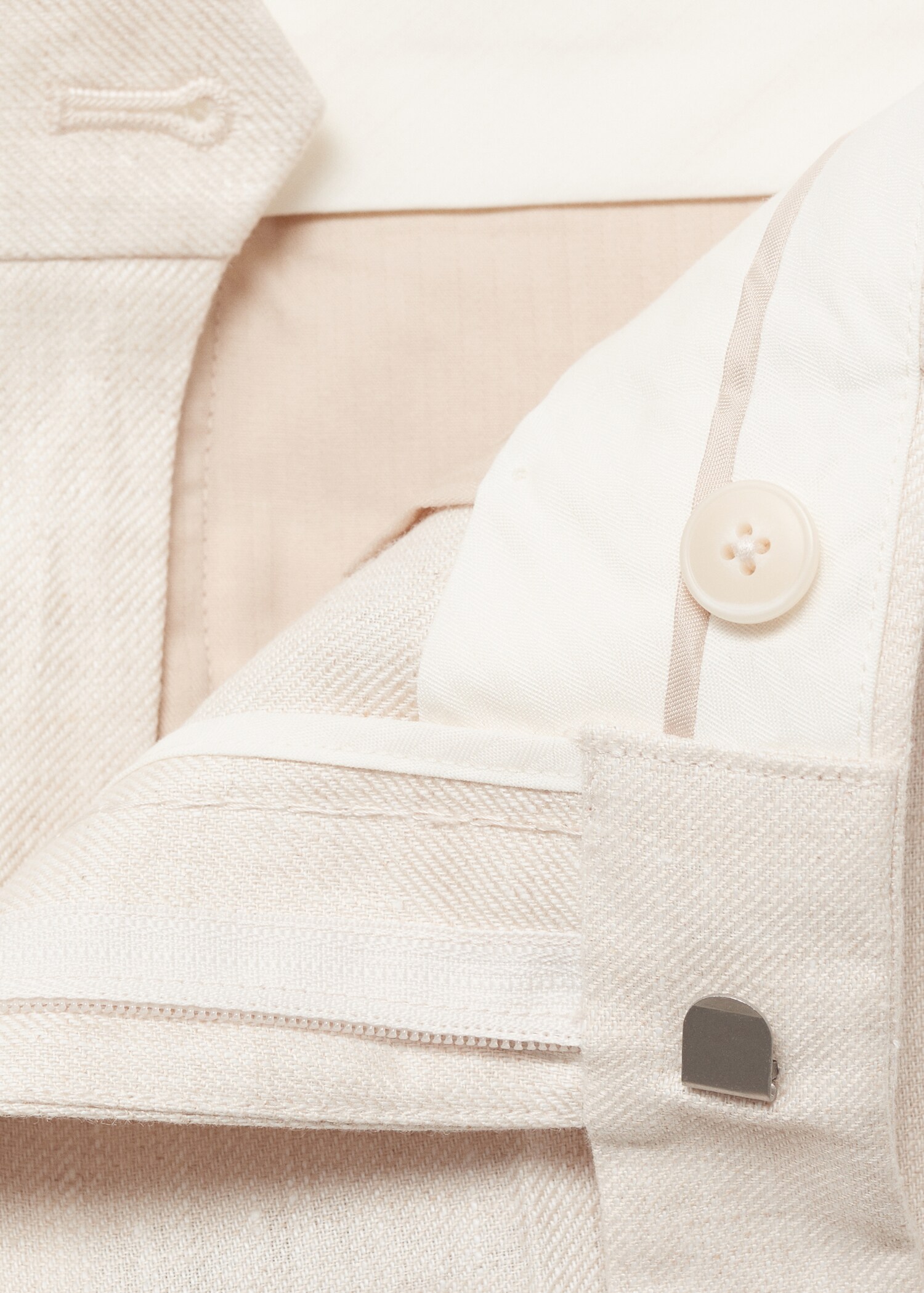 Amalfi 100% linen slim fit suit trousers - Details of the article 8