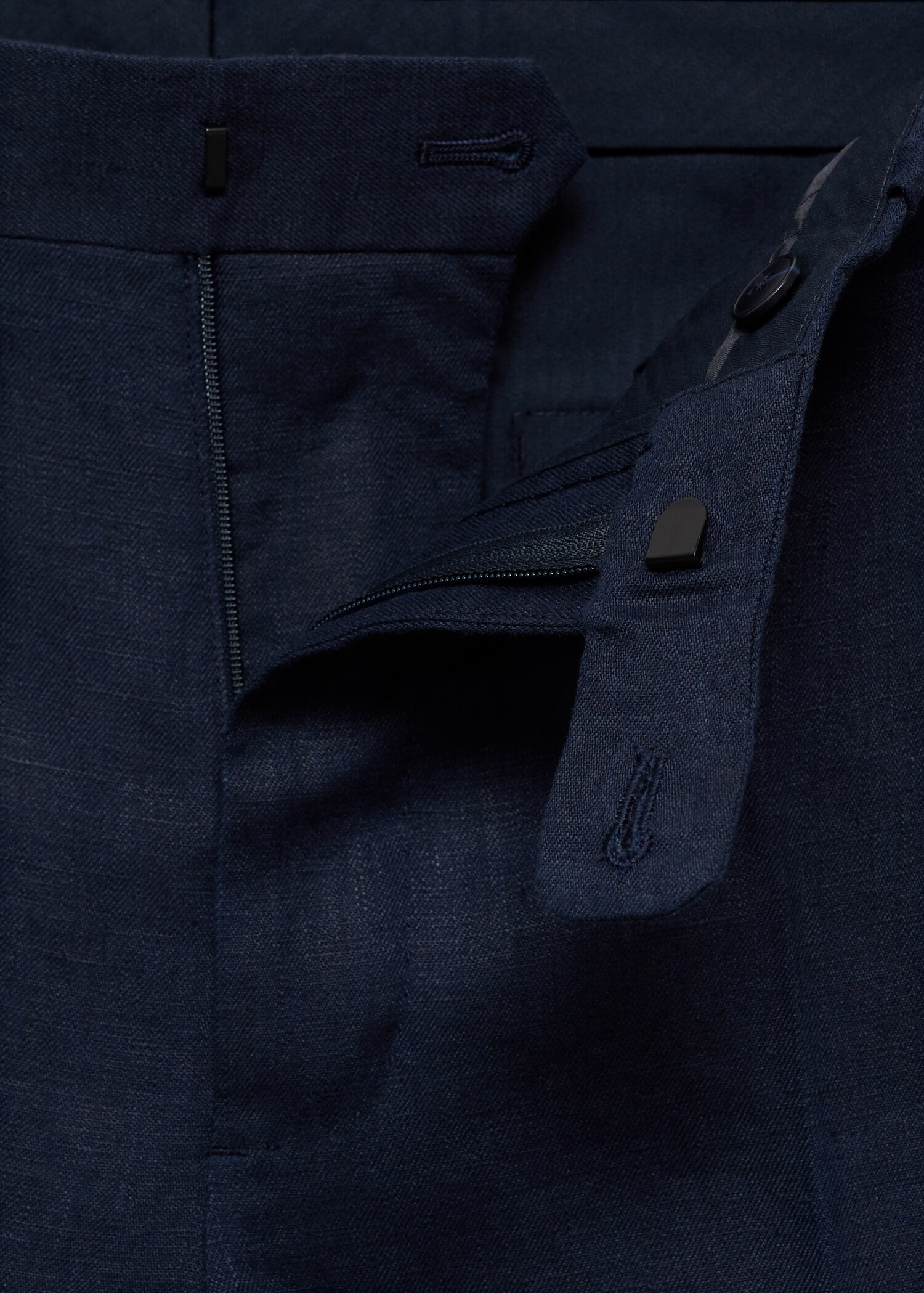 Amalfi 100% linen slim fit suit trousers - Details of the article 8