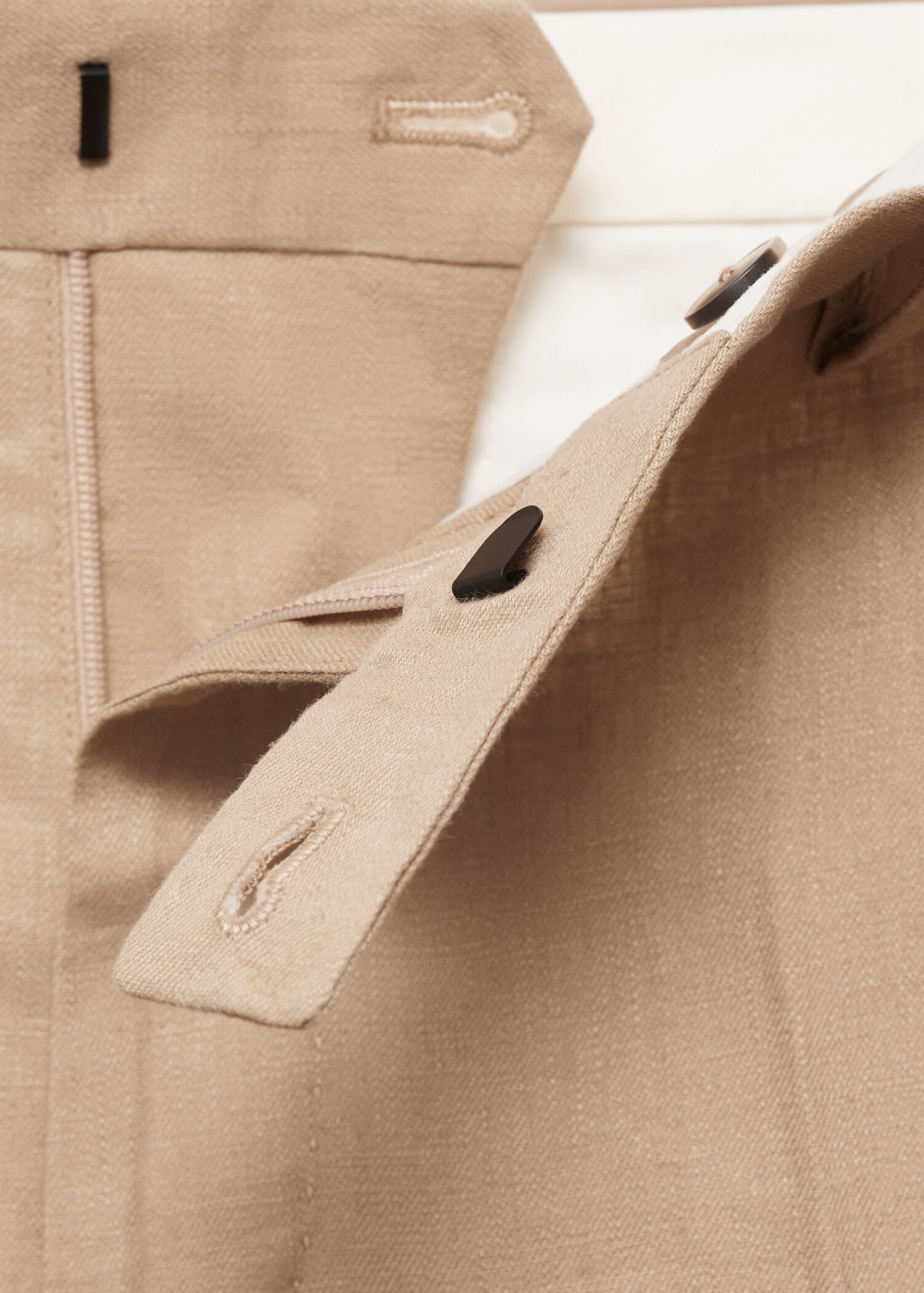 Amalfi 100% linen slim fit suit trousers - Details of the article 8