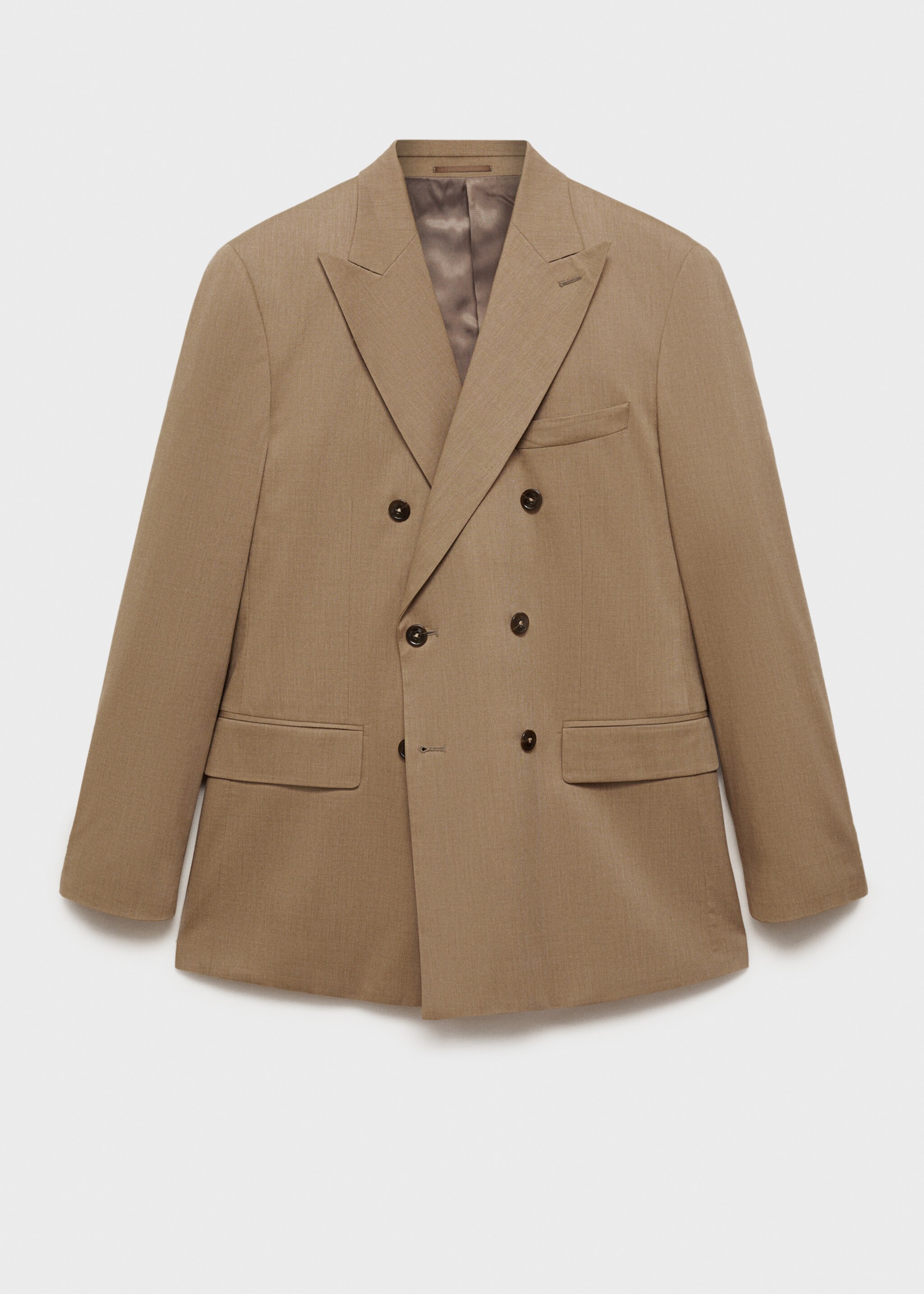 Giacca completo Mónaco doppiopetto slim-fit - Articolo senza modello, Marrone medio. Ref: 87025929-00.