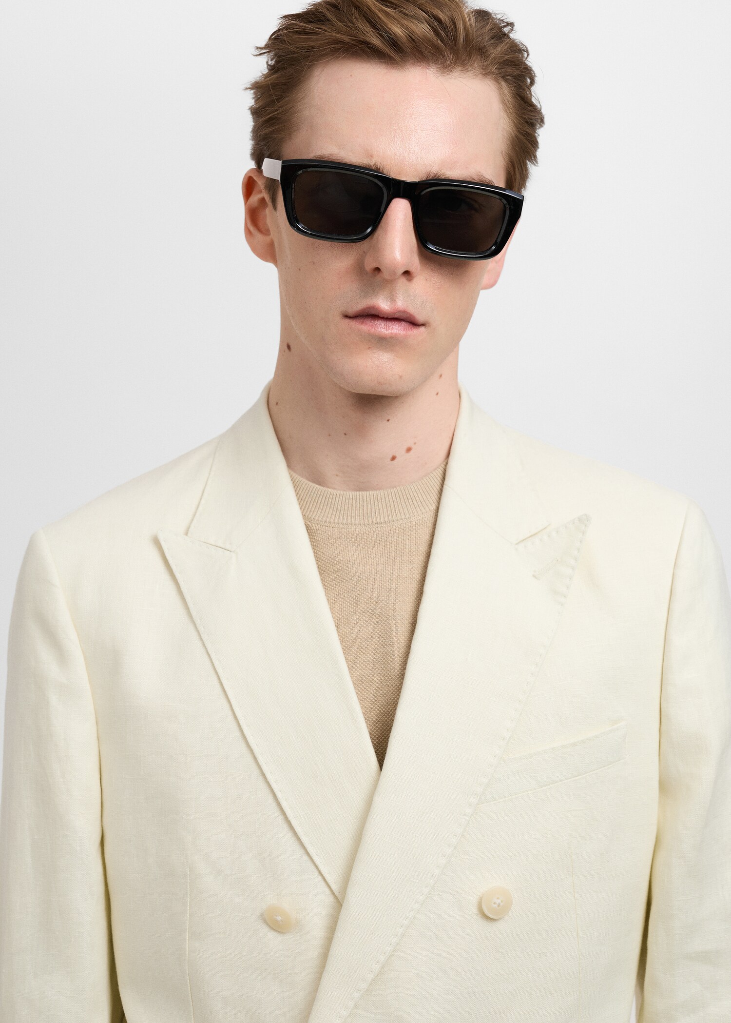 Veste costume croisée Amalfi 100 % lin slim-fit - Détail de l'article 1