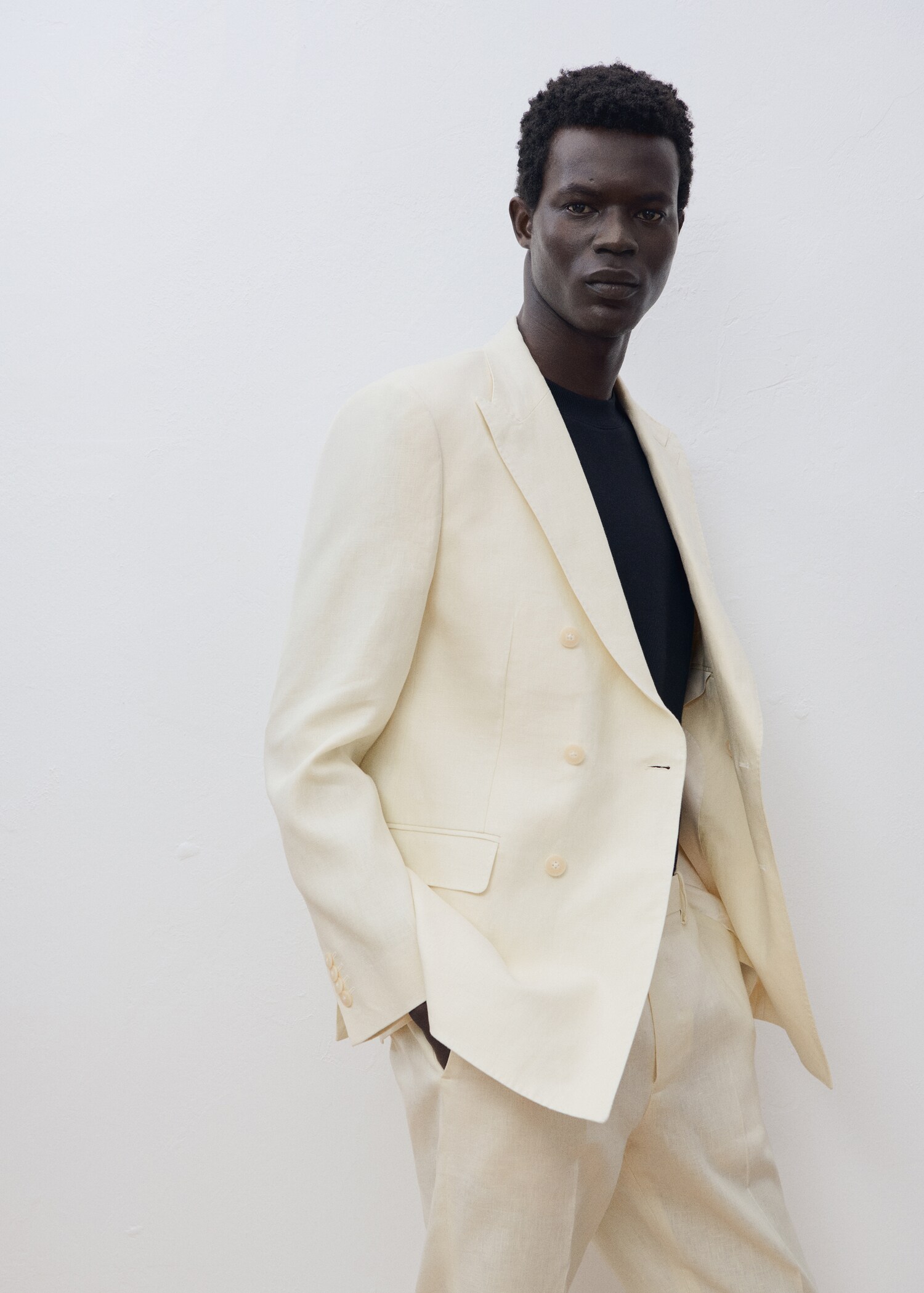 Veste costume croisée Amalfi 100 % lin slim-fit - Détail de l'article 5