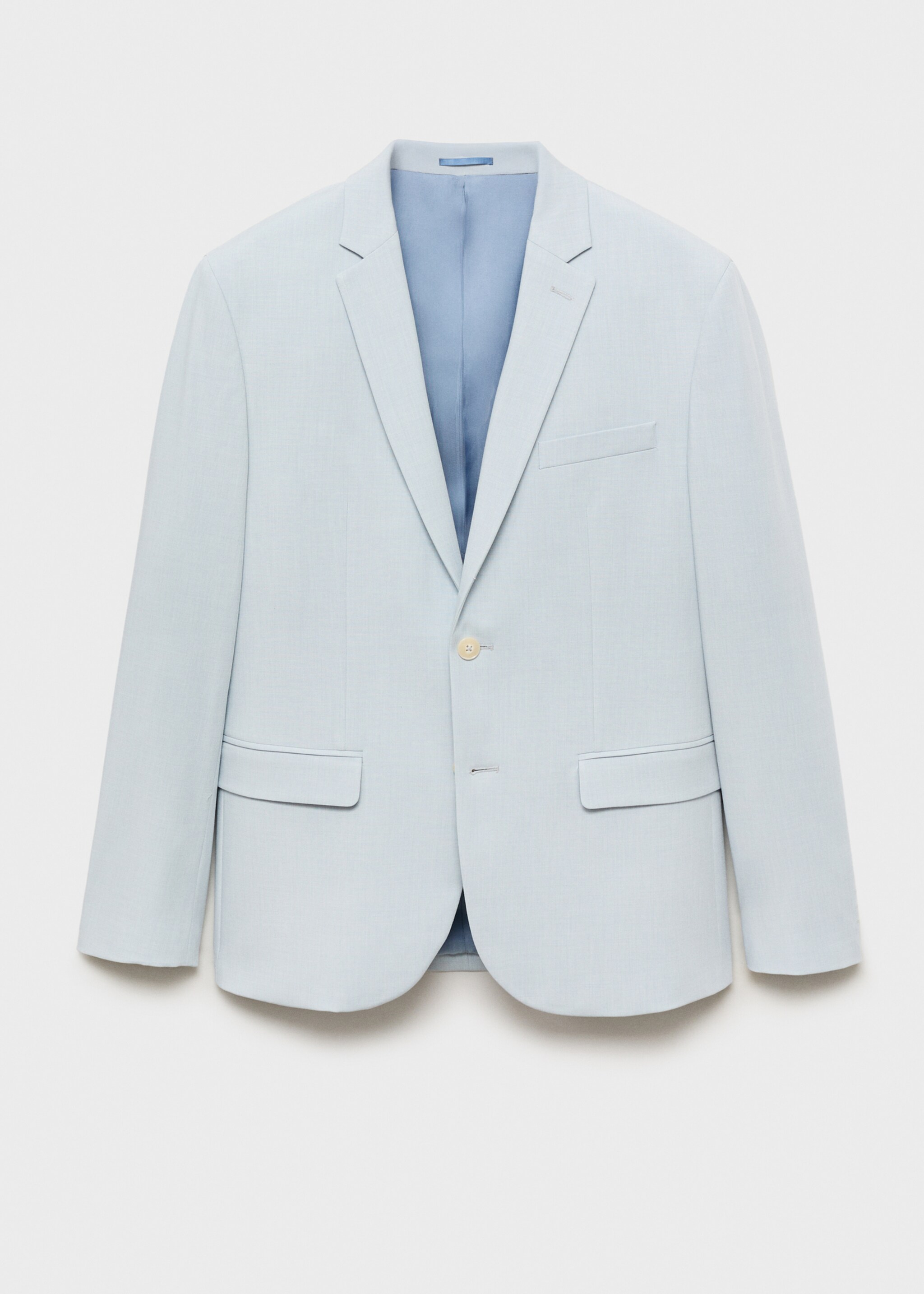 Super Slim Fit-Anzugsakko aus Stretchgewebe - Artikel ohne Model, Himmelblau. Ref: 87025933-00.