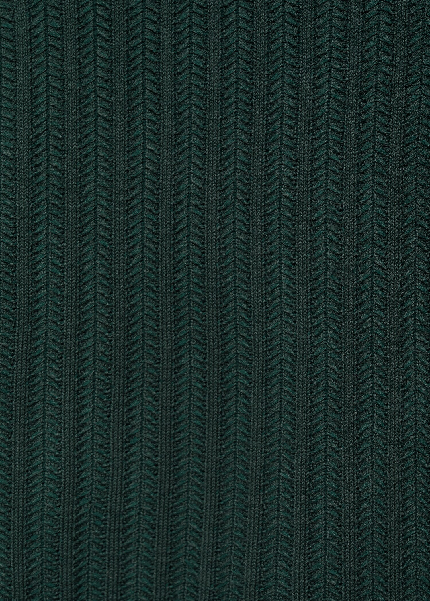 Fine-knit herringbone polo shirt - Details of the article 0