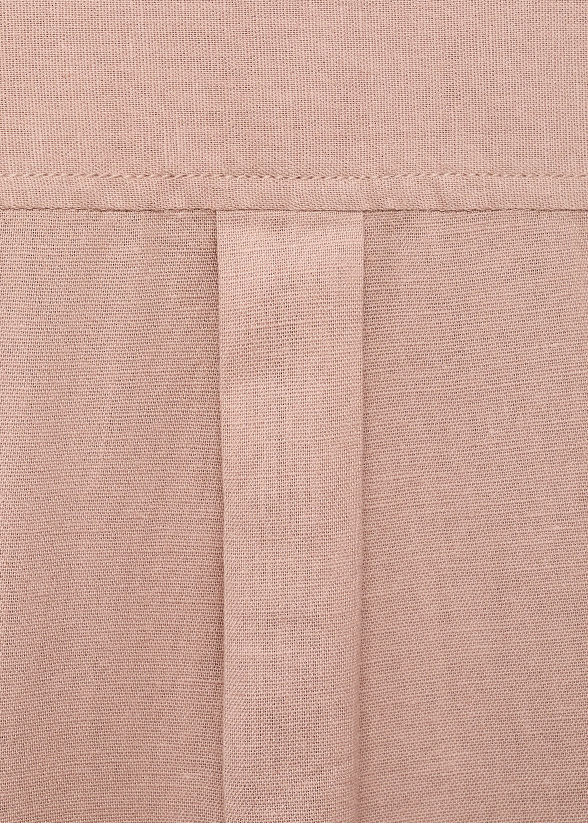 Cotton and linen shirt - Details of the article 0, Nude. Ref: 87025942-00.