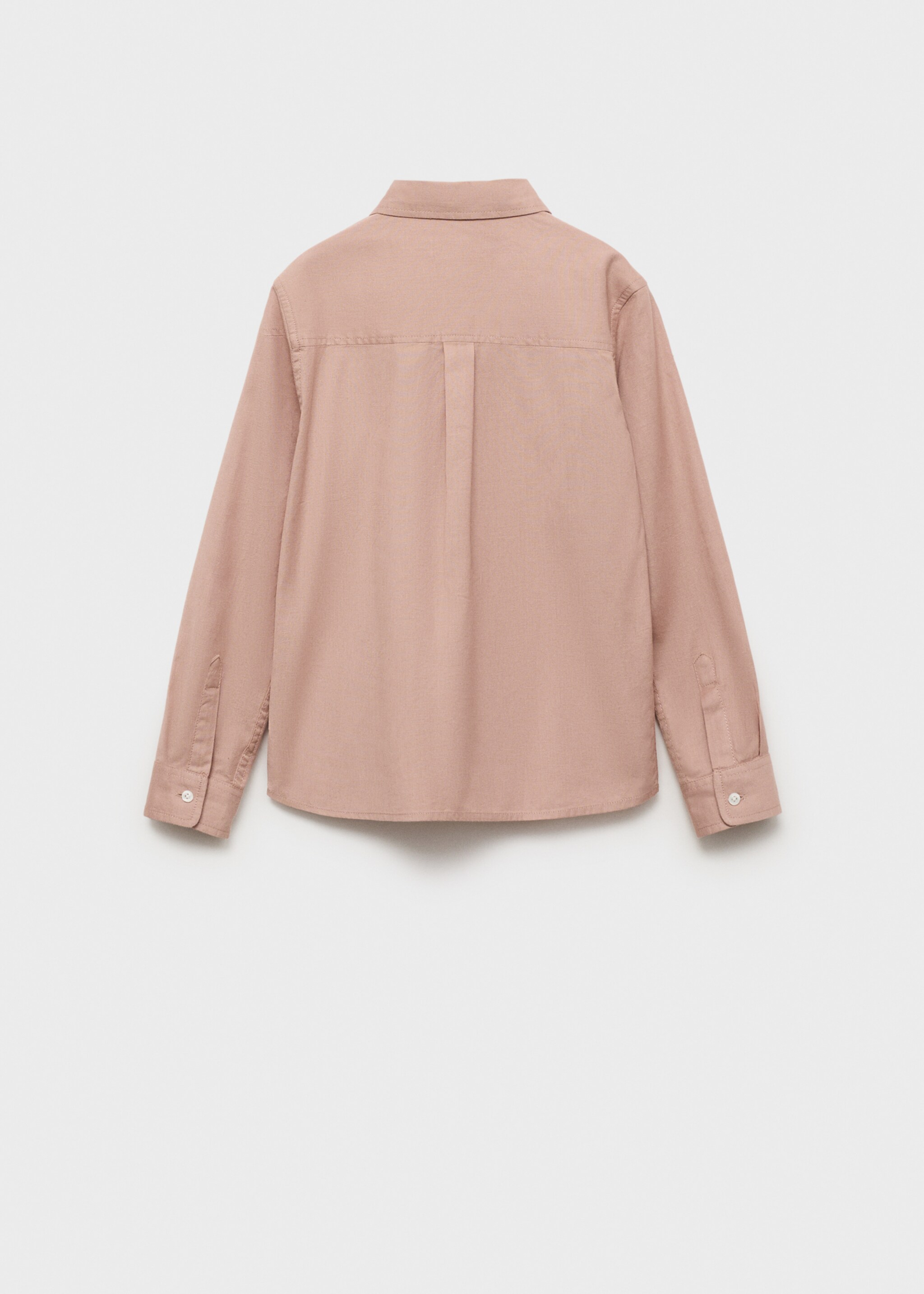 Cotton and linen shirt - Reverse of the article, Nude. Ref: 87025942-00.