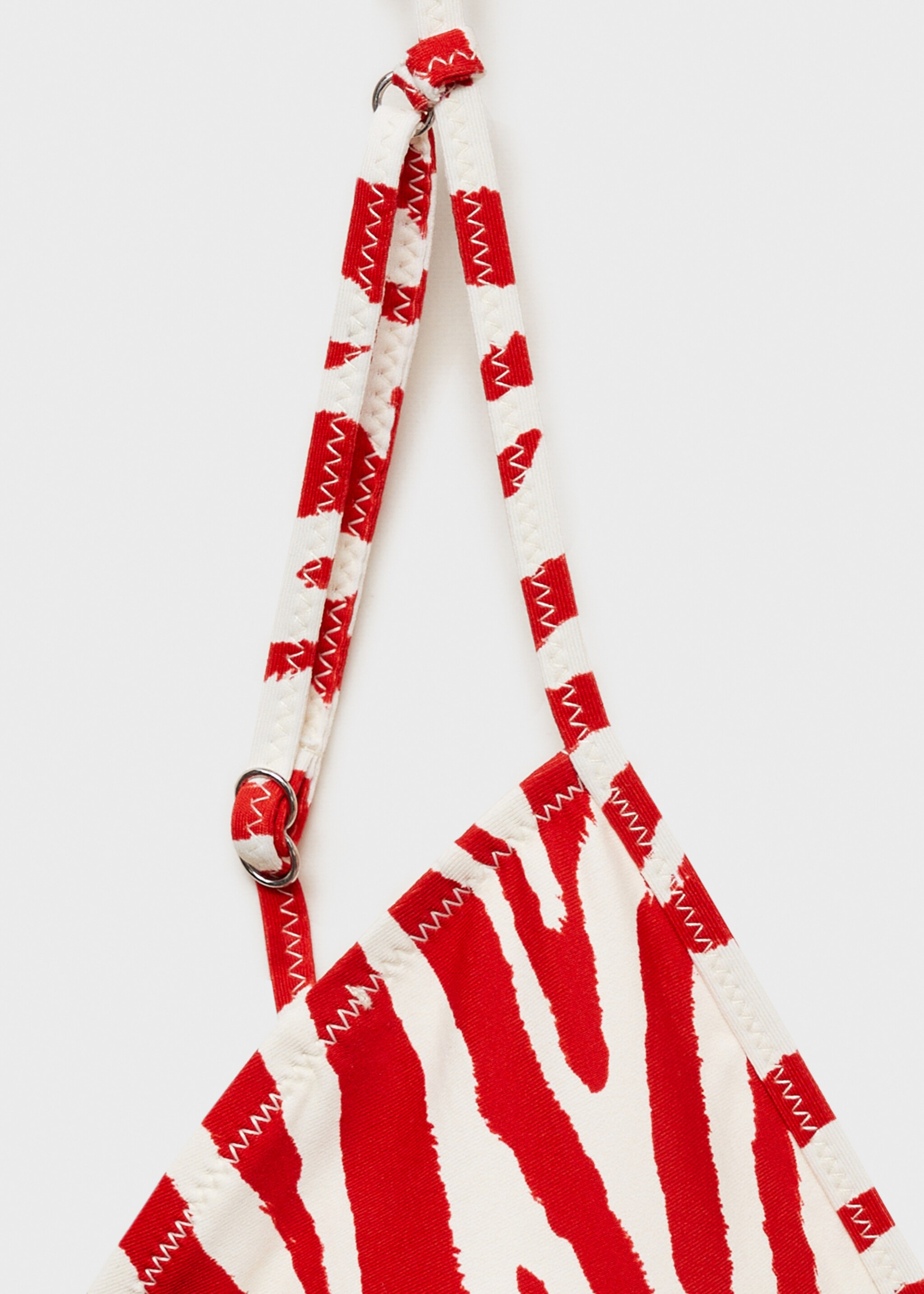 Haut de bikini triangle zèbre - Détail de l'article 8, Rouge. Ref: 87025948-00.