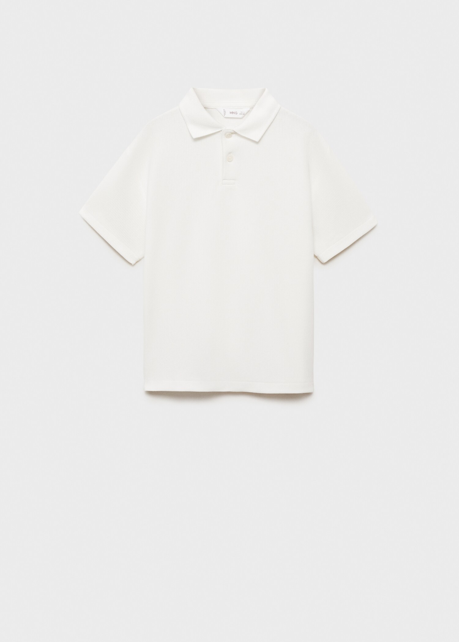 Ribbed cotton polo shirt - Article without model