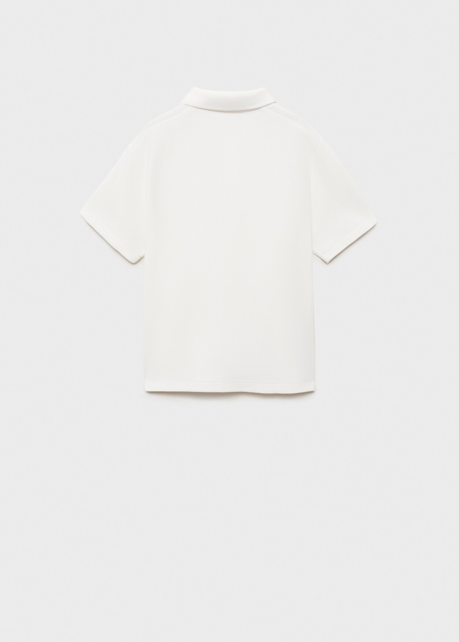 Ribbed cotton polo shirt - Reverse of the article