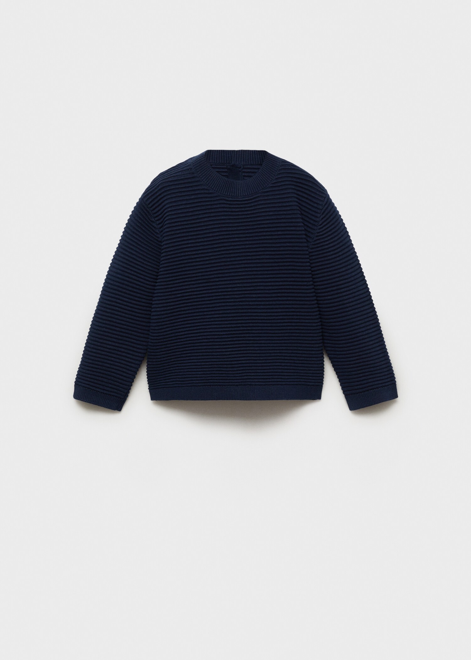 Cotton-knitted embossed sweater - Article without model