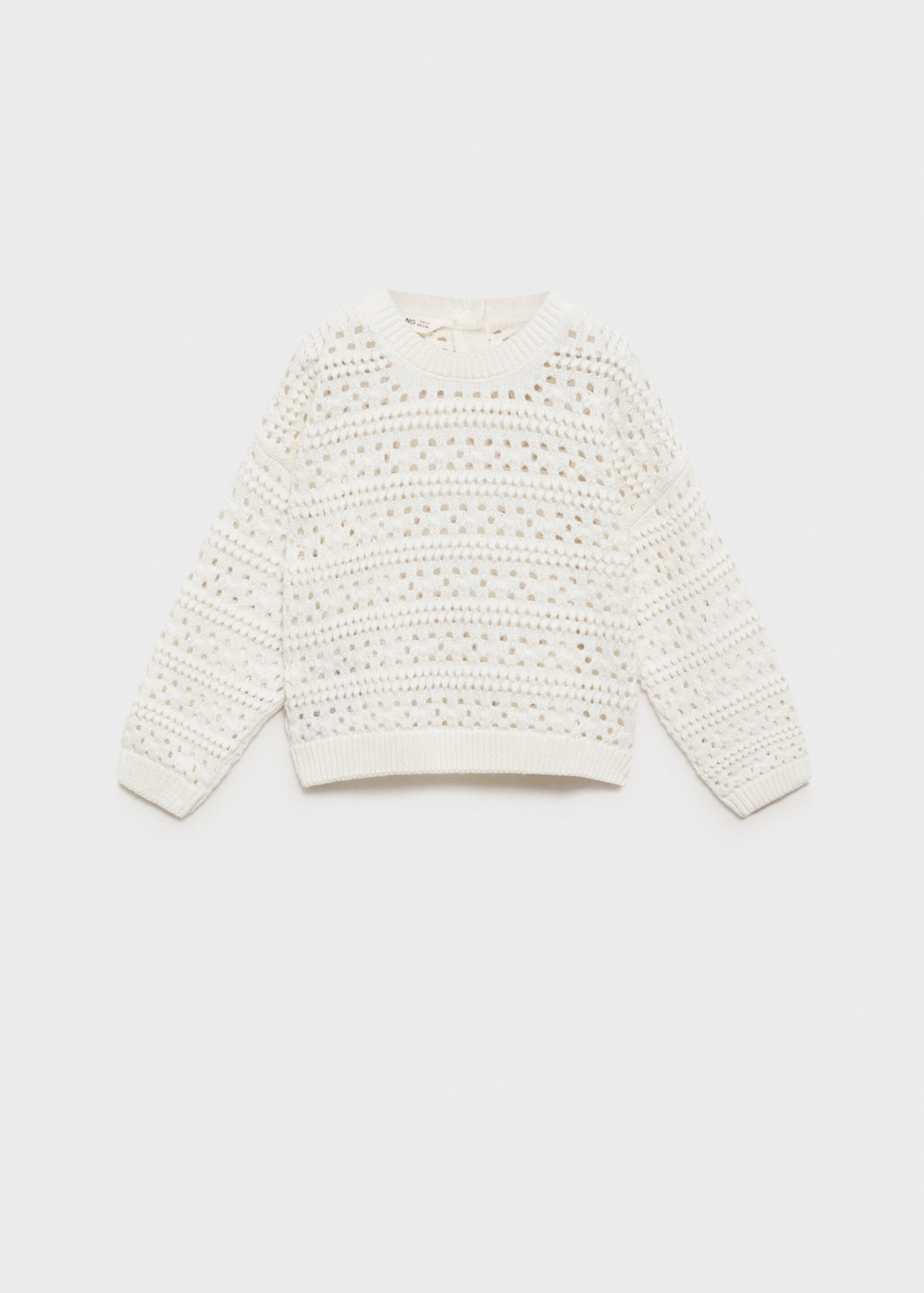 Openwork cotton sweater - Article without model, White. Ref: 87025952-00.