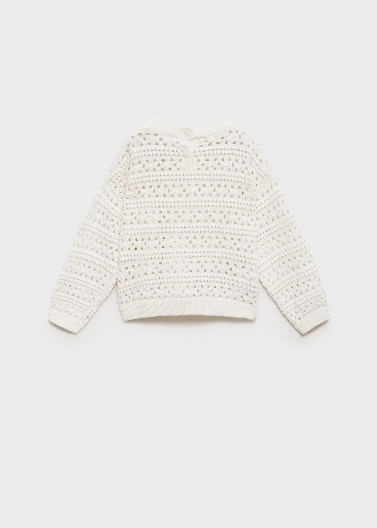 Openwork cotton sweater - Reverse of the article