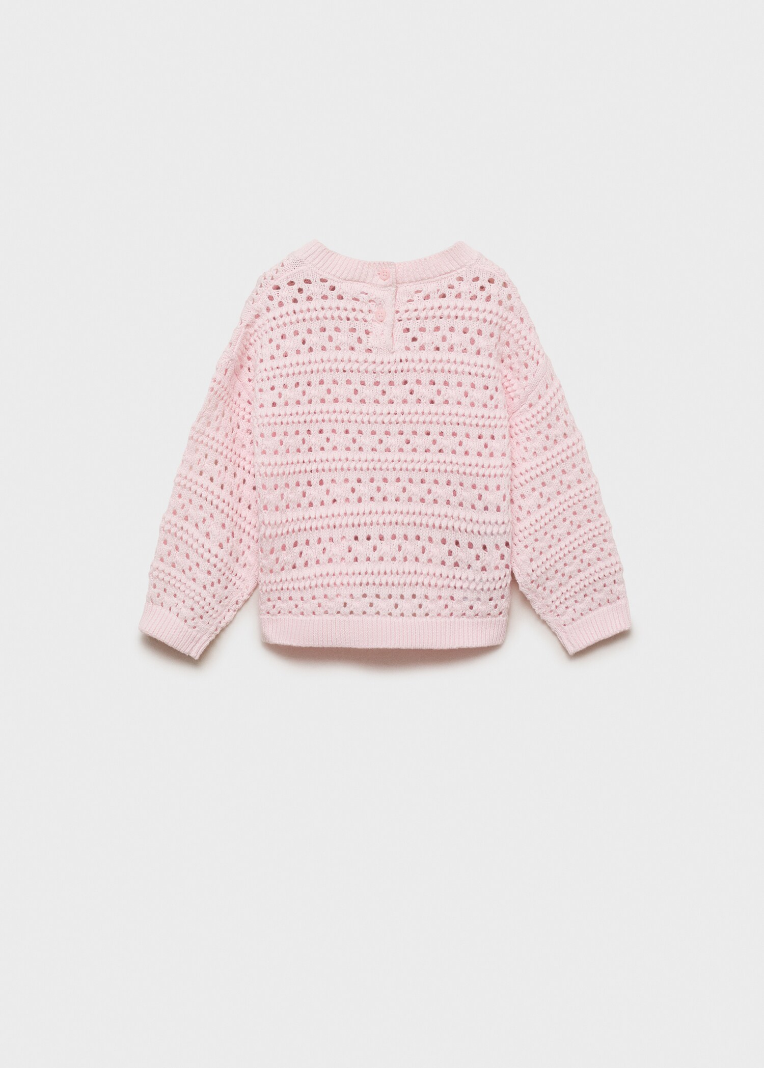 Openwork cotton sweater - Reverse of the article
