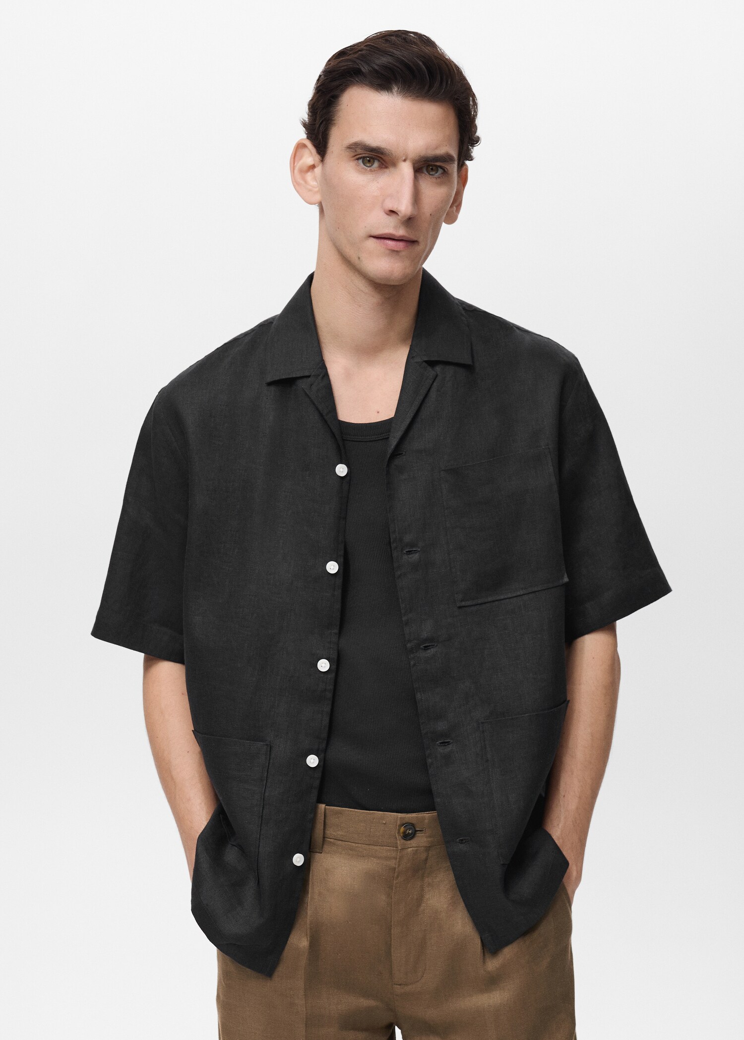 Chemises d'été - CHANGM - Manches Courtes - 100% Coton - Taille S-8XL