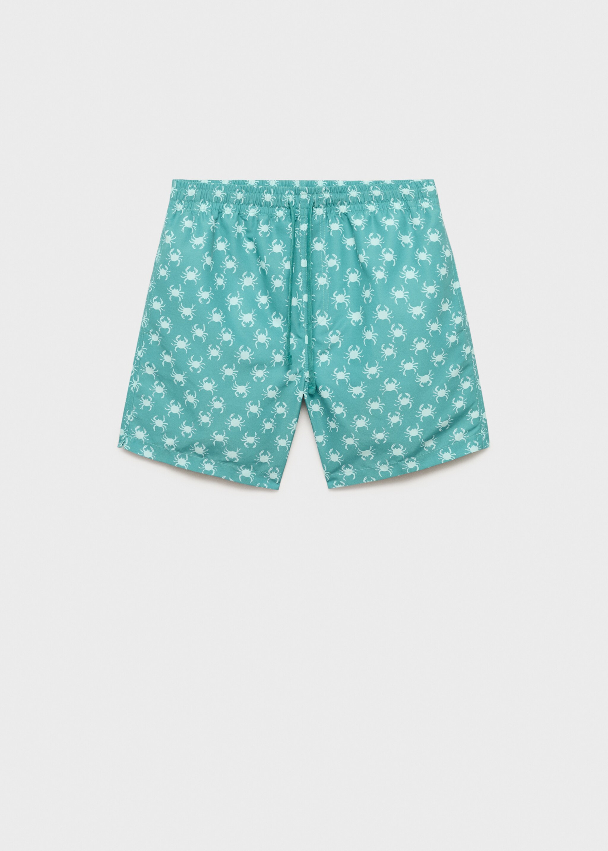 Crab-print swimsuit - Article without model, Pastel Green. Ref: 87025954-00.