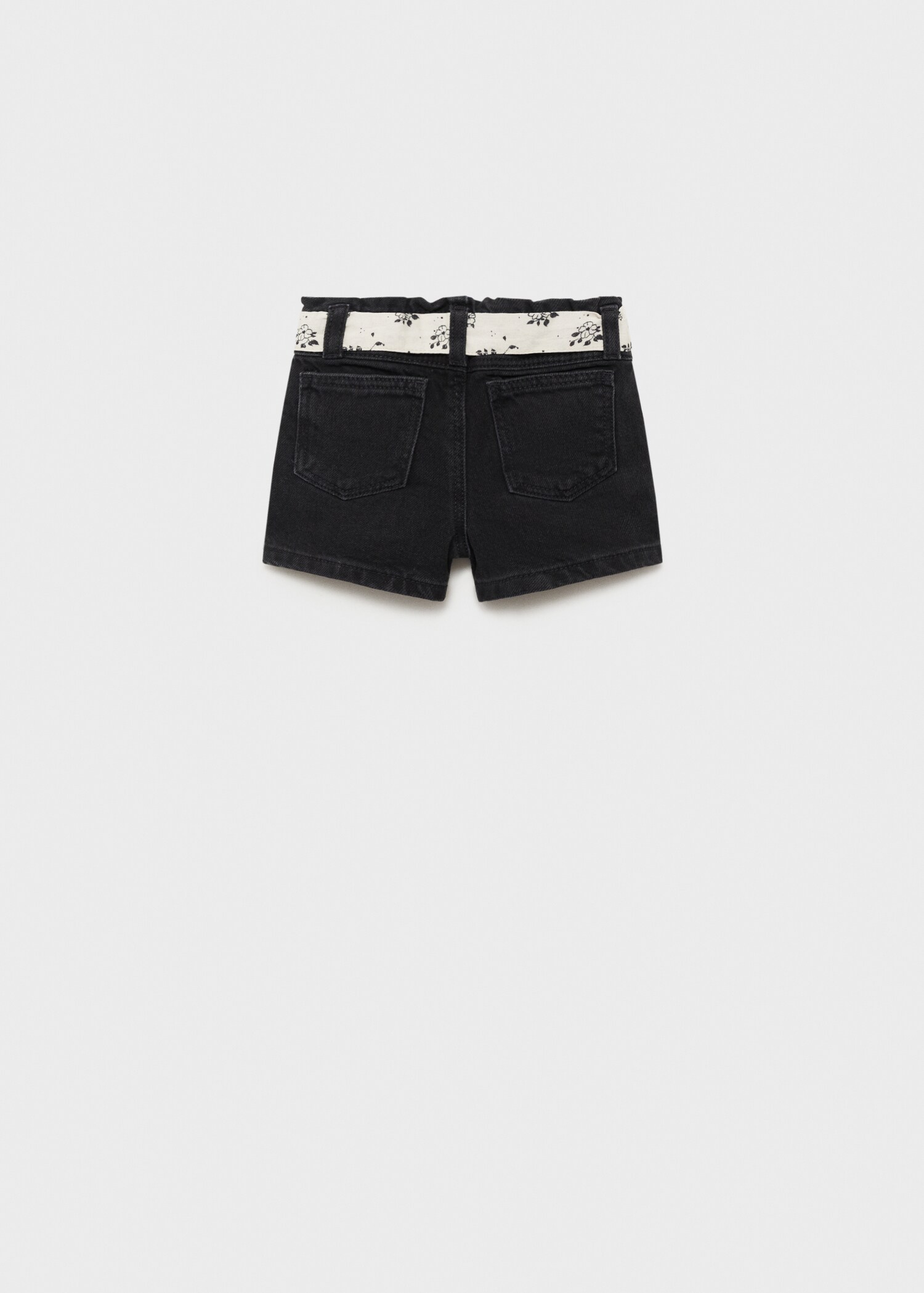 Denim shorts with belt - Reverse of the article