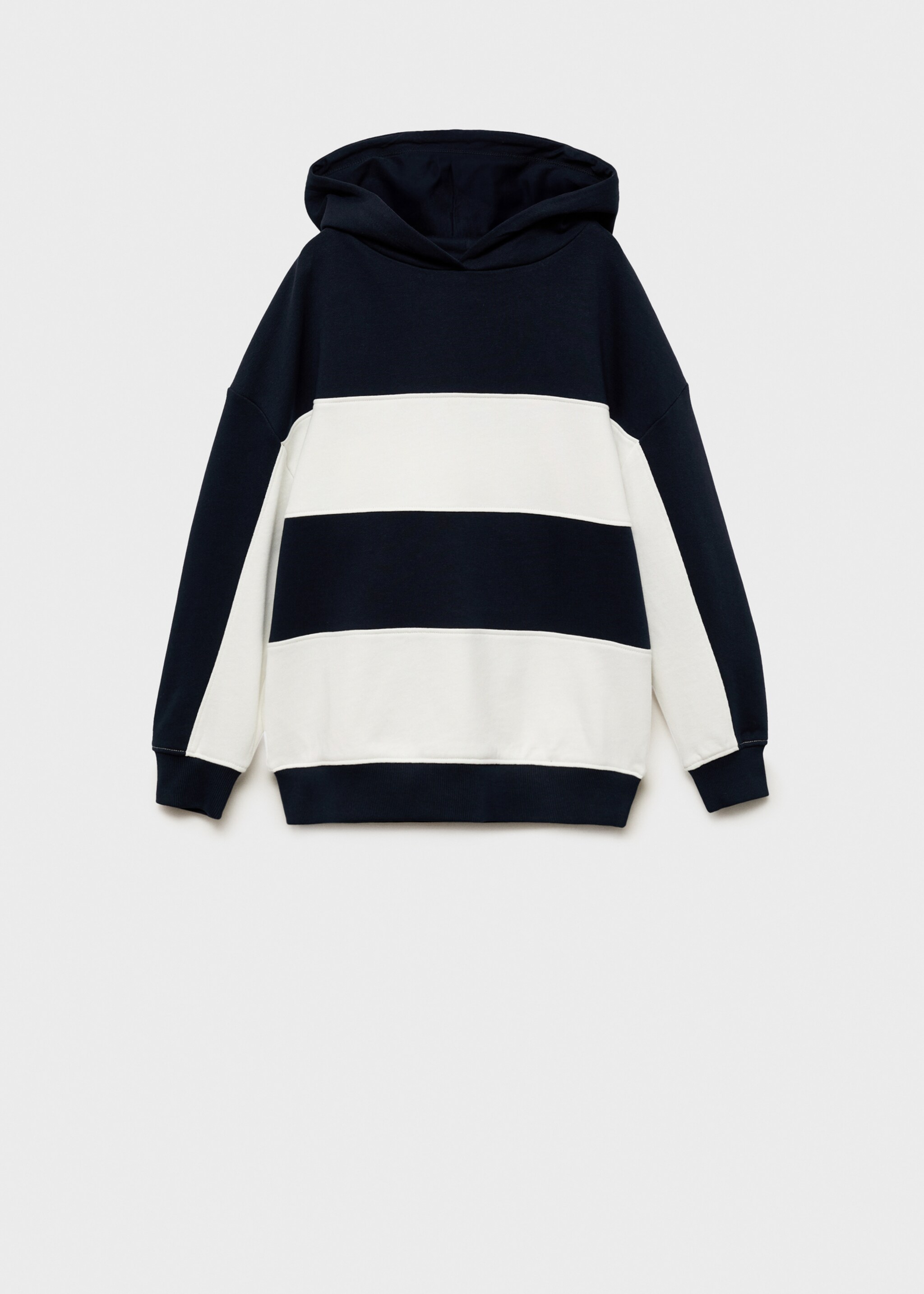 Striped hooded sweatshirt - Article without model, Dark Navy. Ref: 87025960-00.