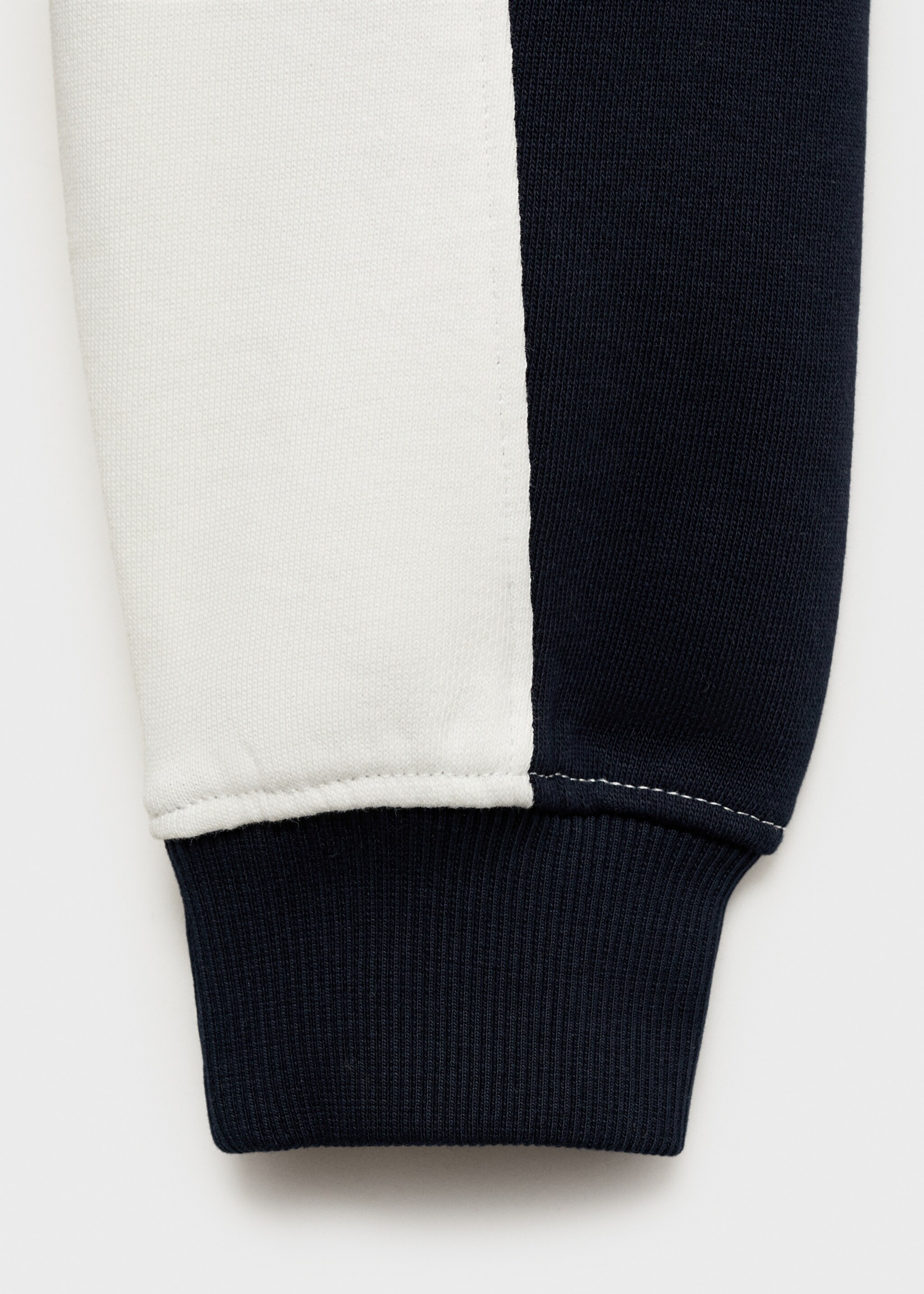 Striped hooded sweatshirt - Details of the article 0, Dark Navy. Ref: 87025960-00.