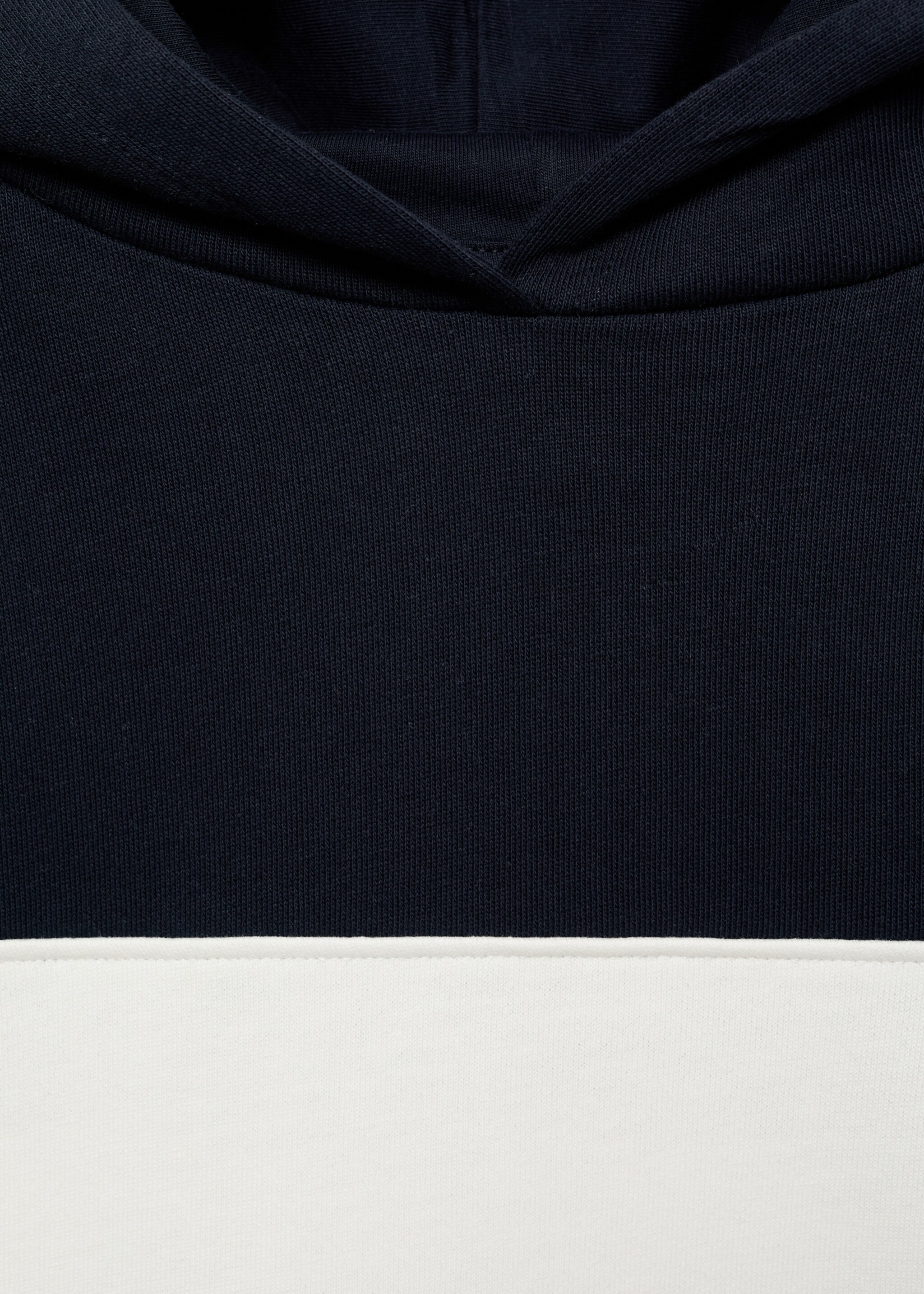 Striped hooded sweatshirt - Details of the article 8, Dark Navy. Ref: 87025960-00.