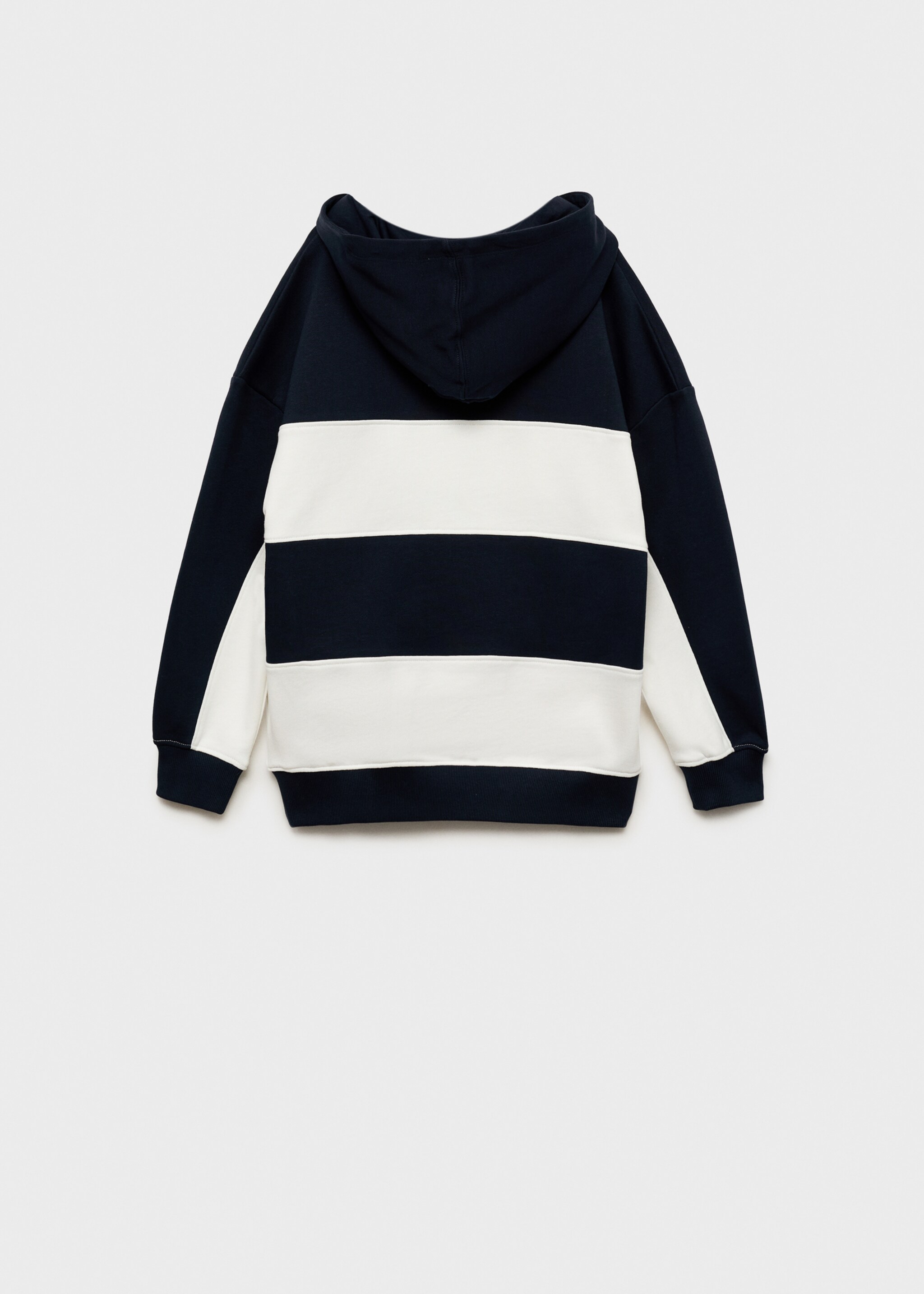 Striped hooded sweatshirt - Reverse of the article, Dark Navy. Ref: 87025960-00.