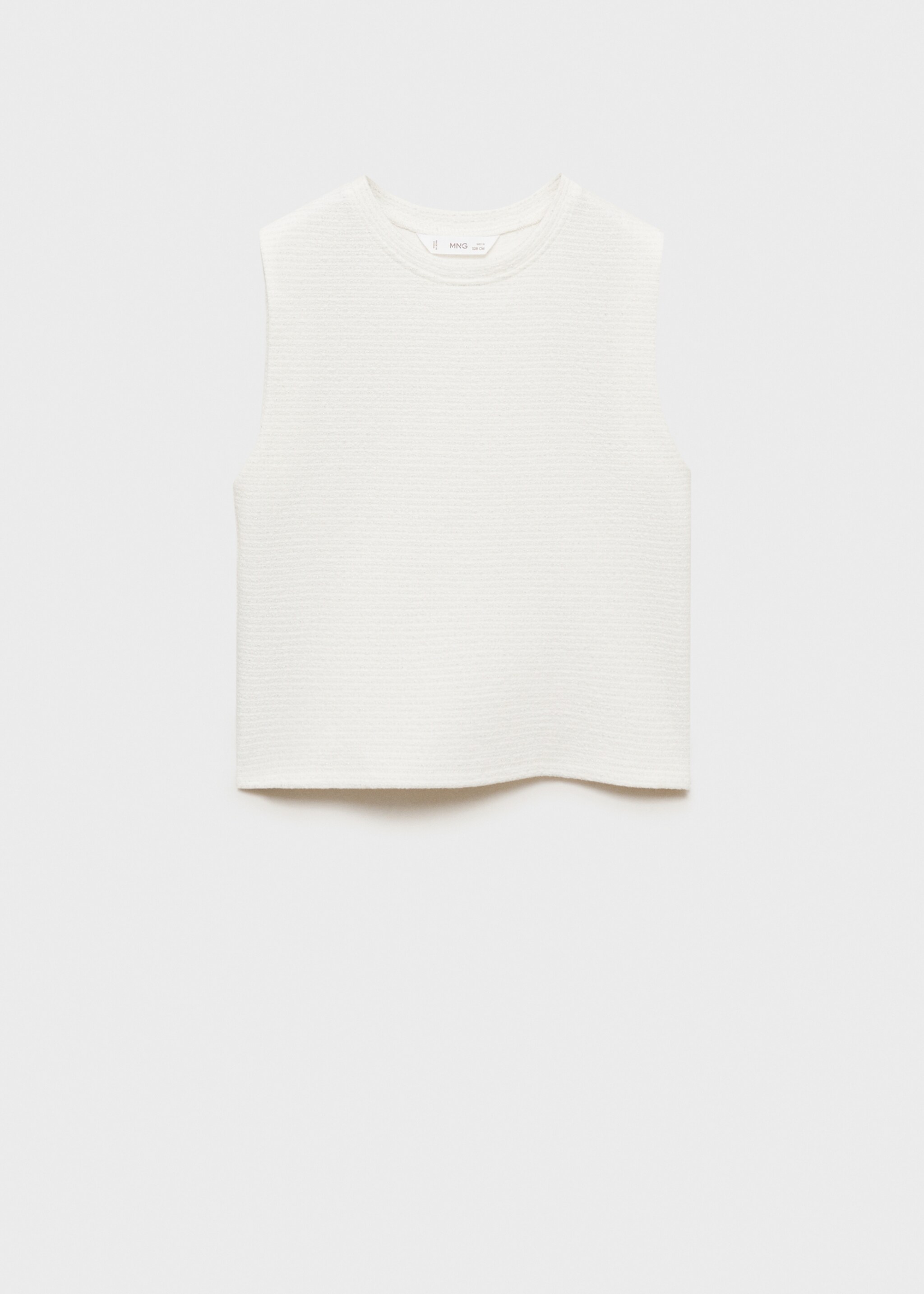 Textured cotton T-shirt - Article without model, Off White. Ref: 87025962-00.