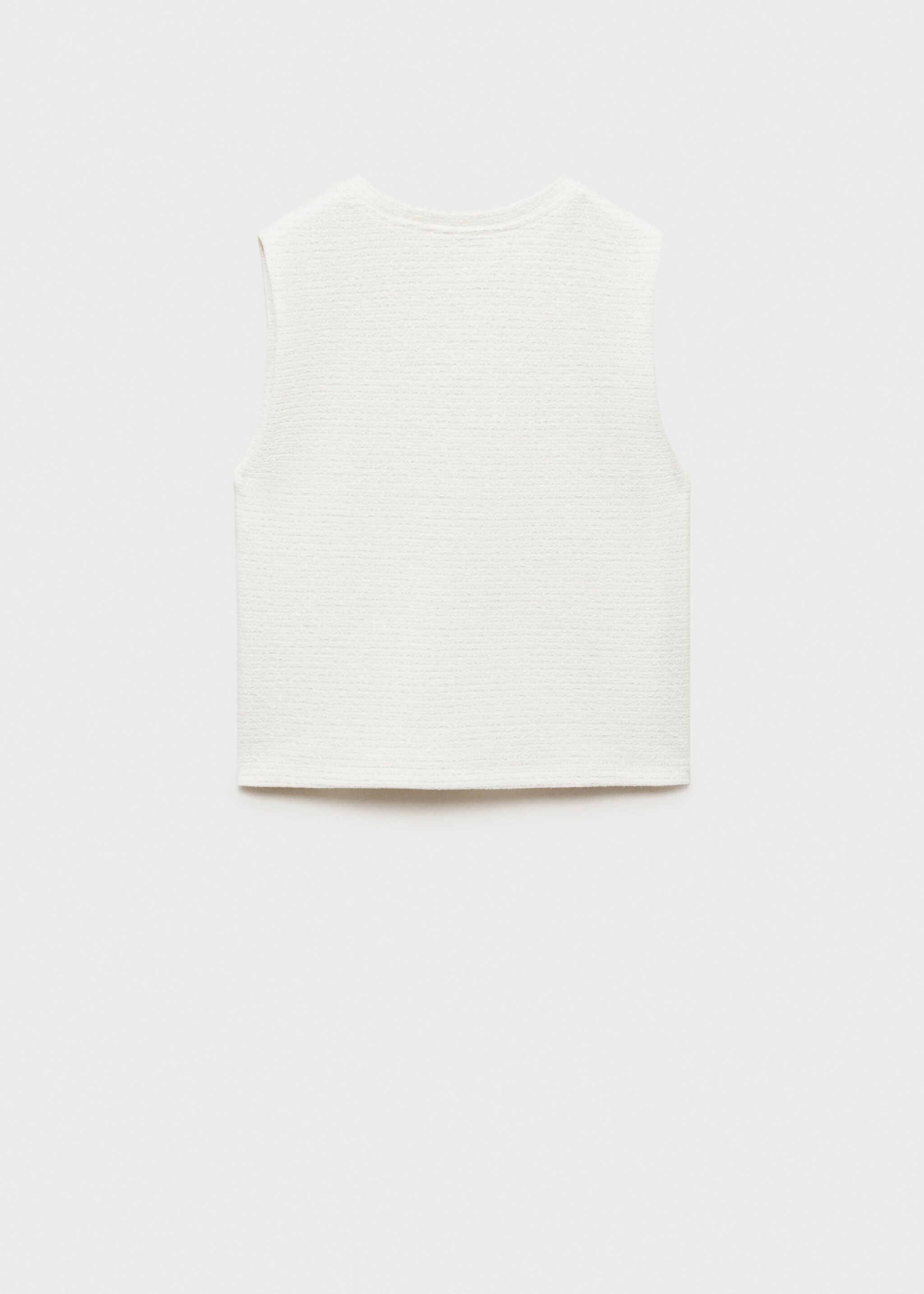 Textured cotton T-shirt - Reverse of the article, Off White. Ref: 87025962-00.