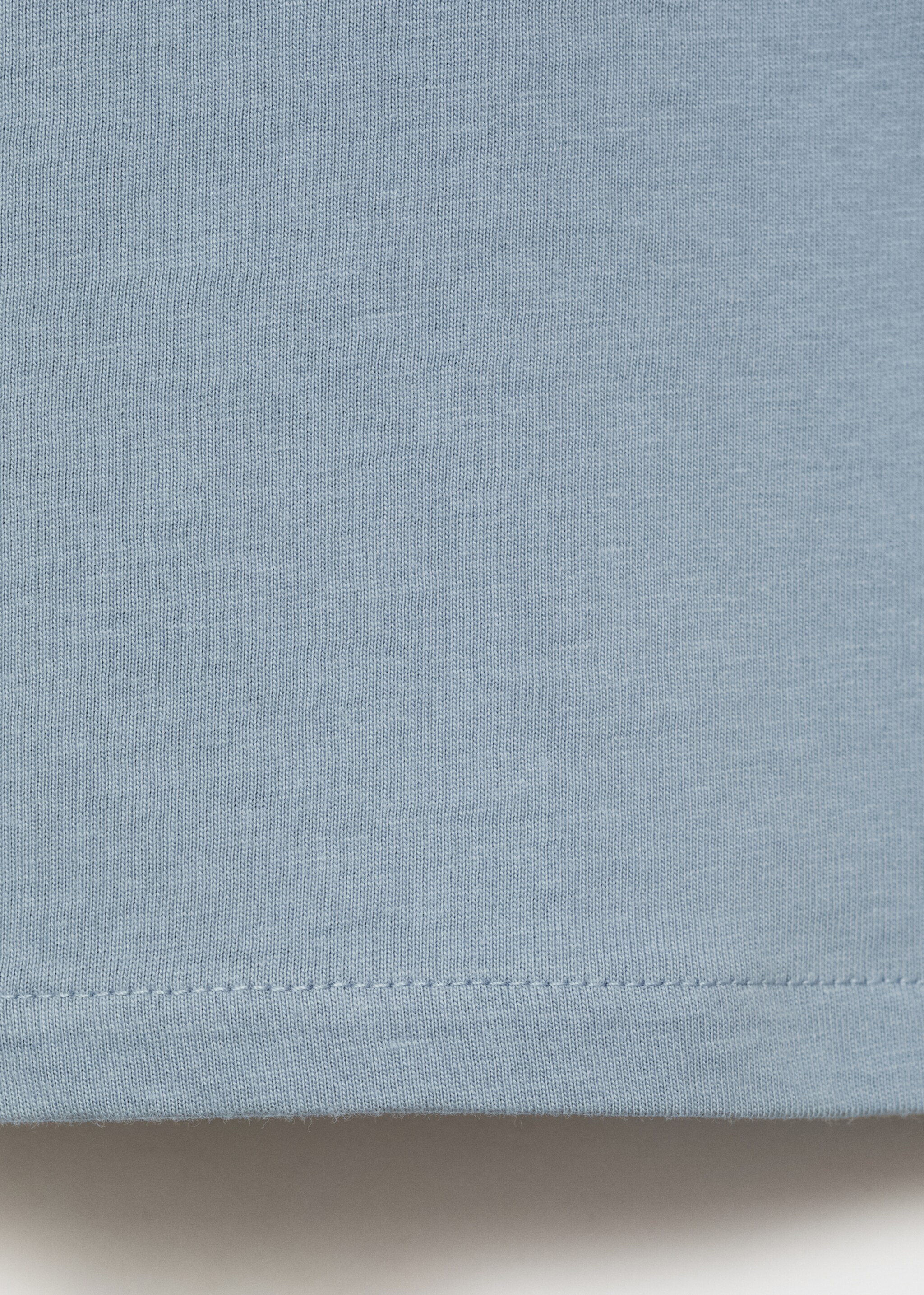 Katoenen T-shirt met reliëf ontwerp - Detail van het artikel 8, Blauw. Ref: 87025965-00.