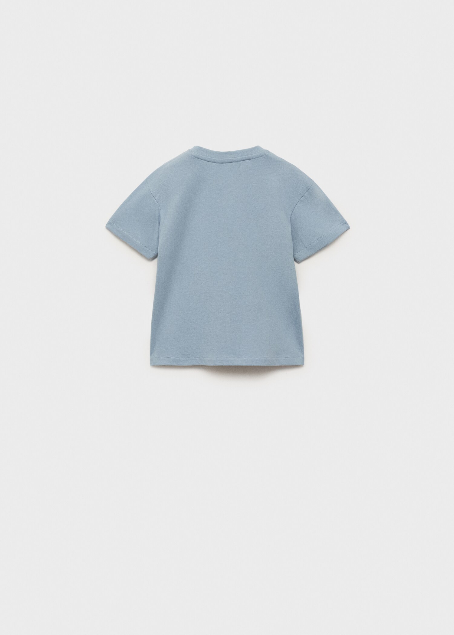 Katoenen T-shirt met reliëf ontwerp - Achterkant van het artikel