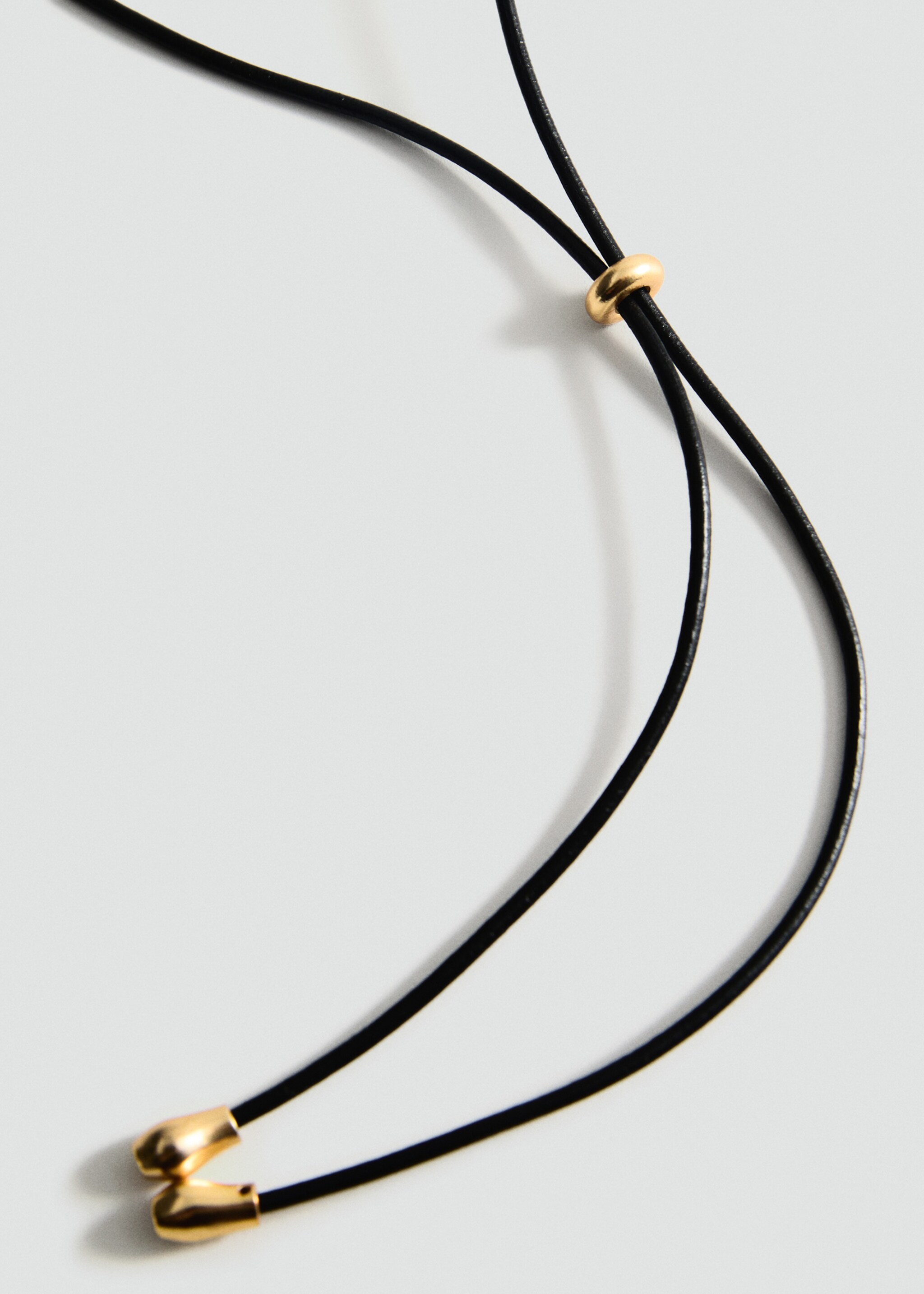 Textured-leaves pendant necklace - Medium plane, Gold. Ref: 87025969-00.