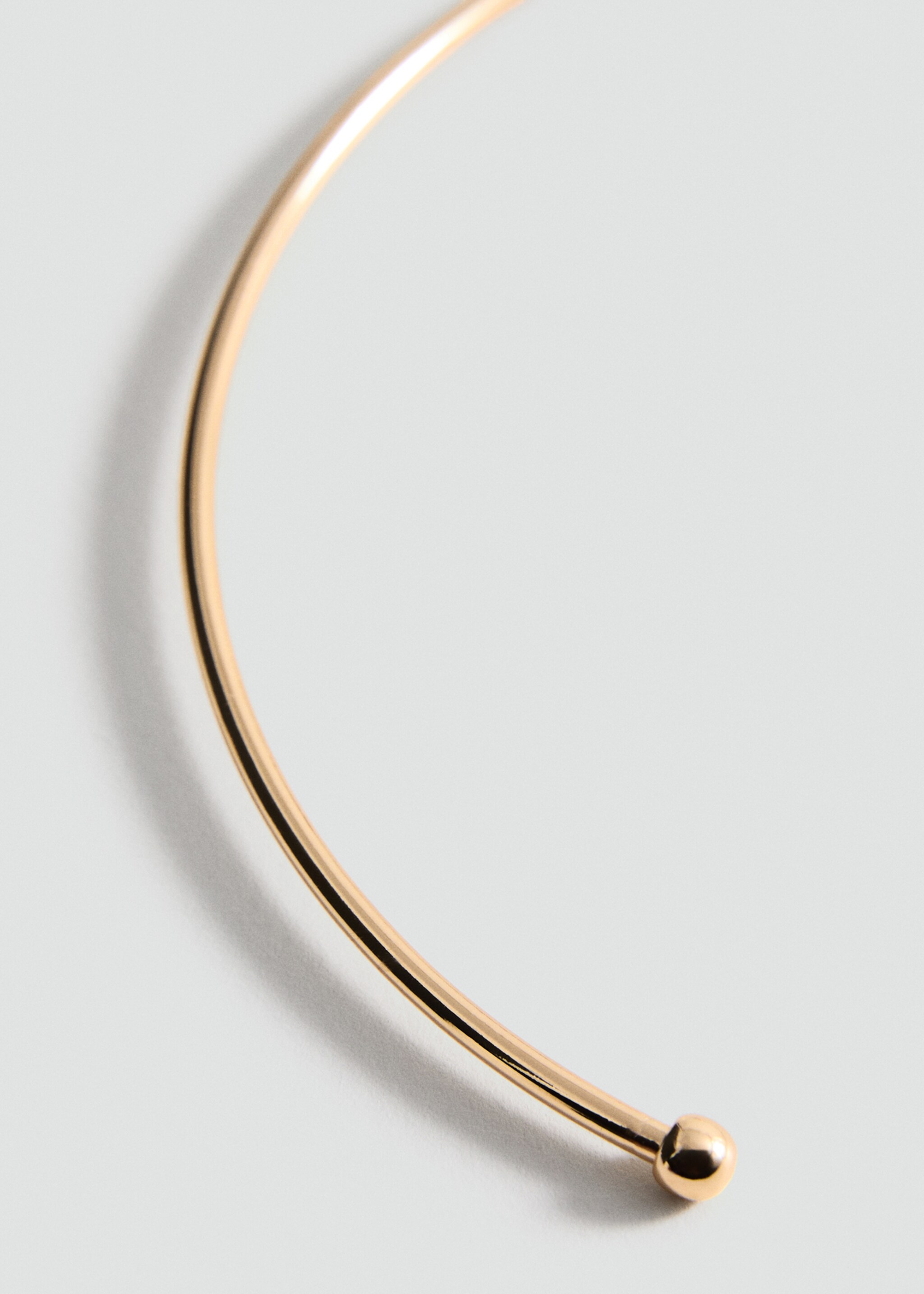 Rigid circular-design necklace - Medium plane, Gold. Ref: 87025970-00.