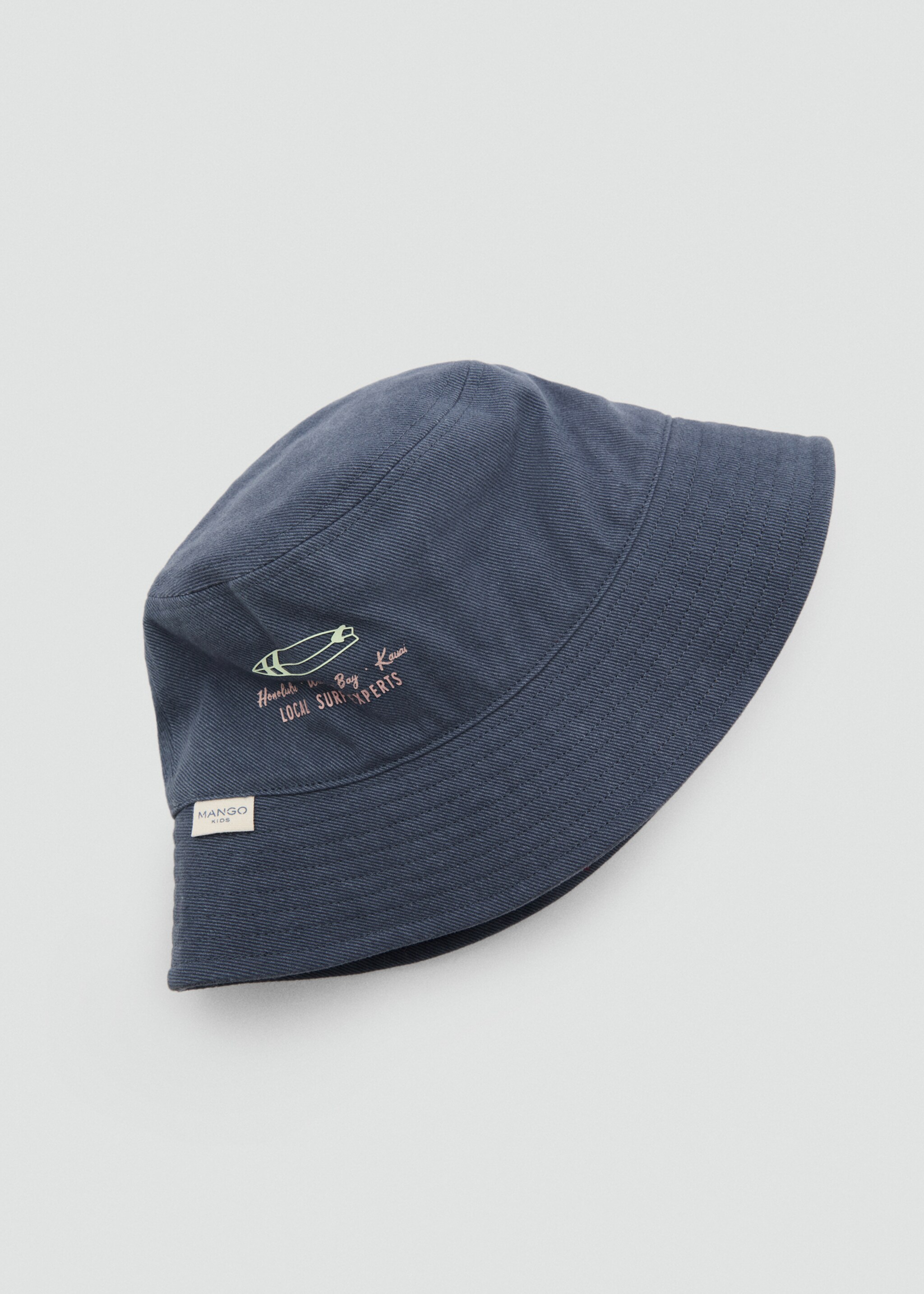 Bucket print hat - Details of the article 1, Navy. Ref: 87025975-00.