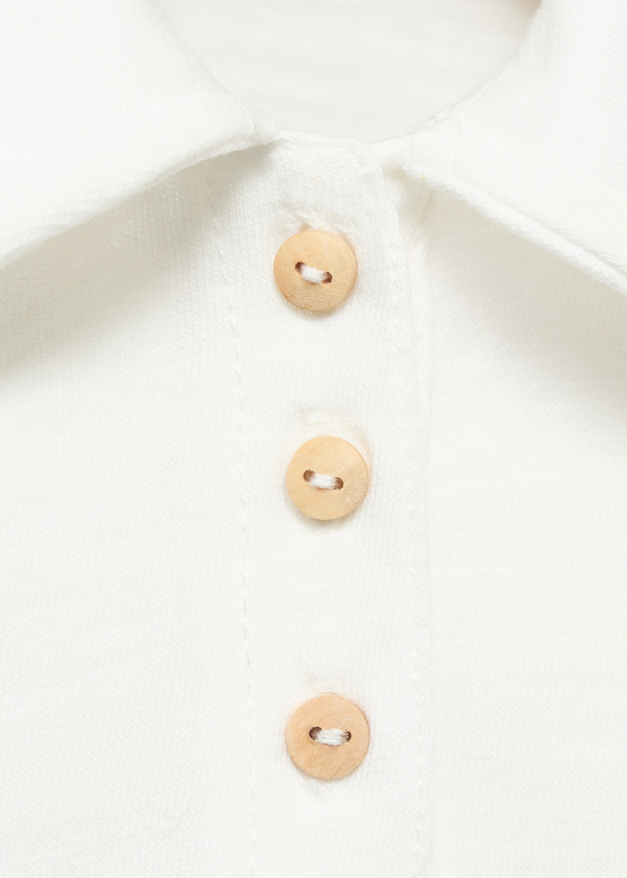 Camiseta estilo polo - Detalle del artículo 8, Blanco roto. Ref: 87025976-00.