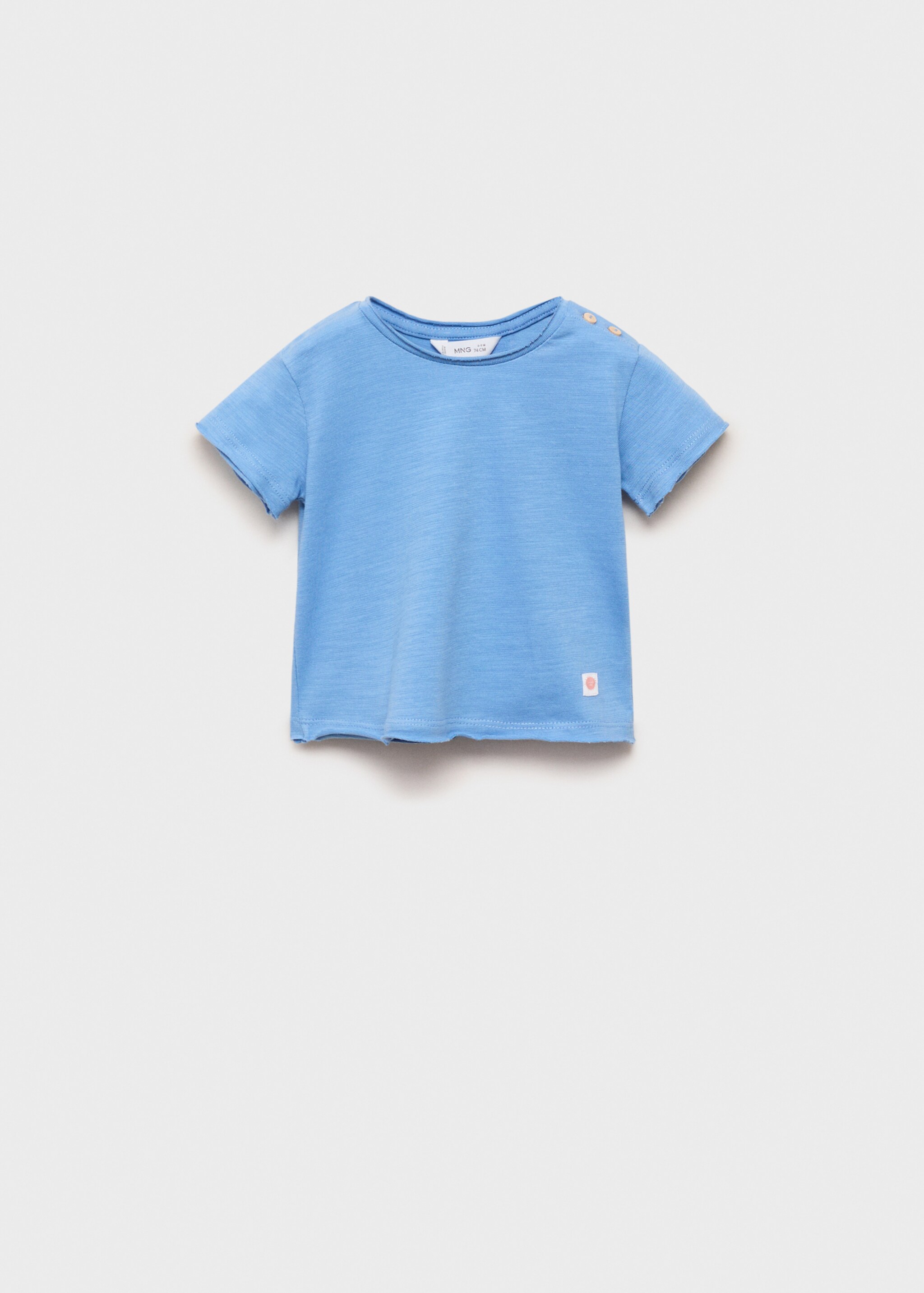 Baumwollshirt mit Knöpfen - Artikel ohne Model, Dunkles Marineblau. Ref: 87025977-00.