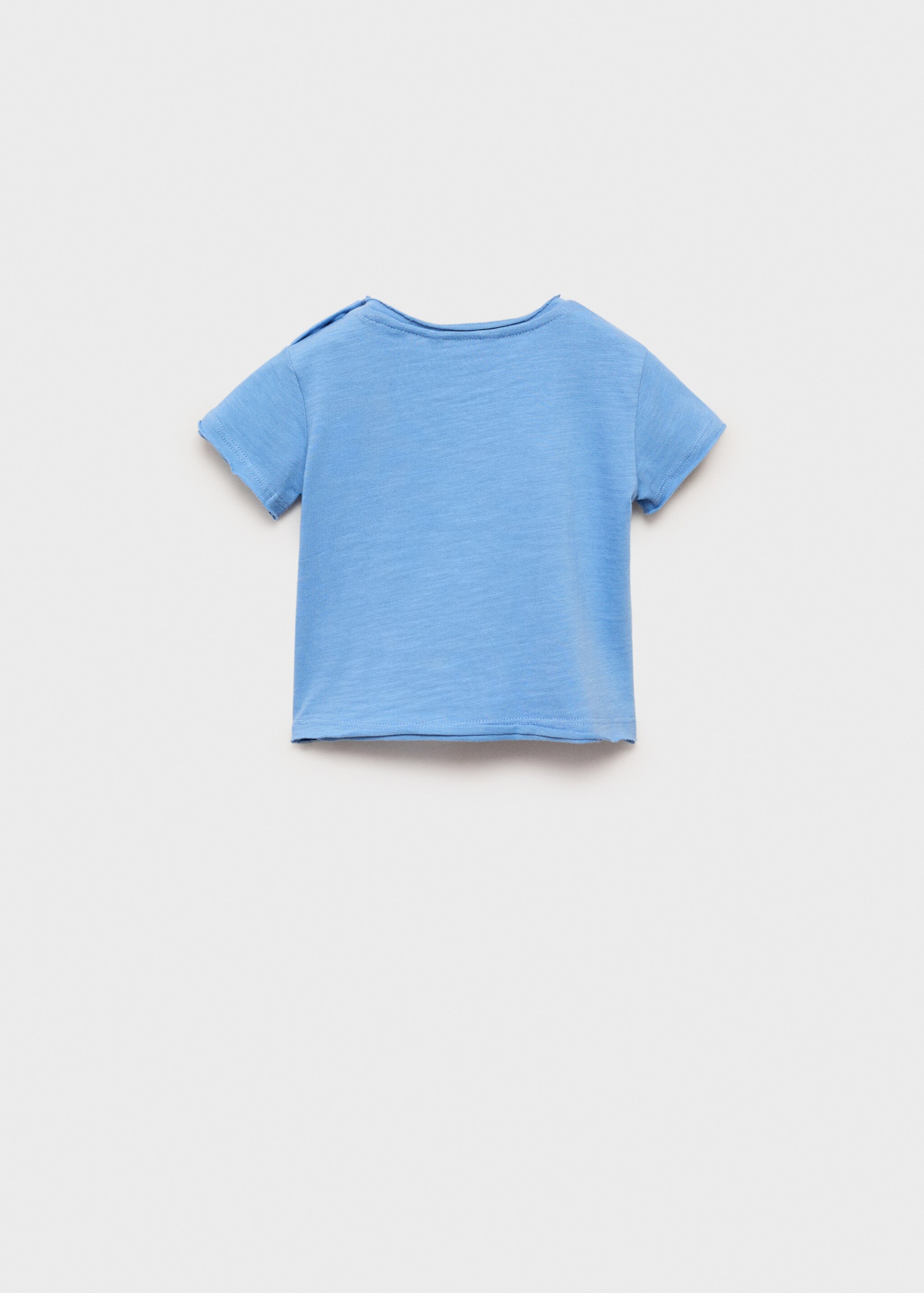 Baumwollshirt mit Knöpfen - Rückseite des Artikels, Dunkles Marineblau. Ref: 87025977-00.