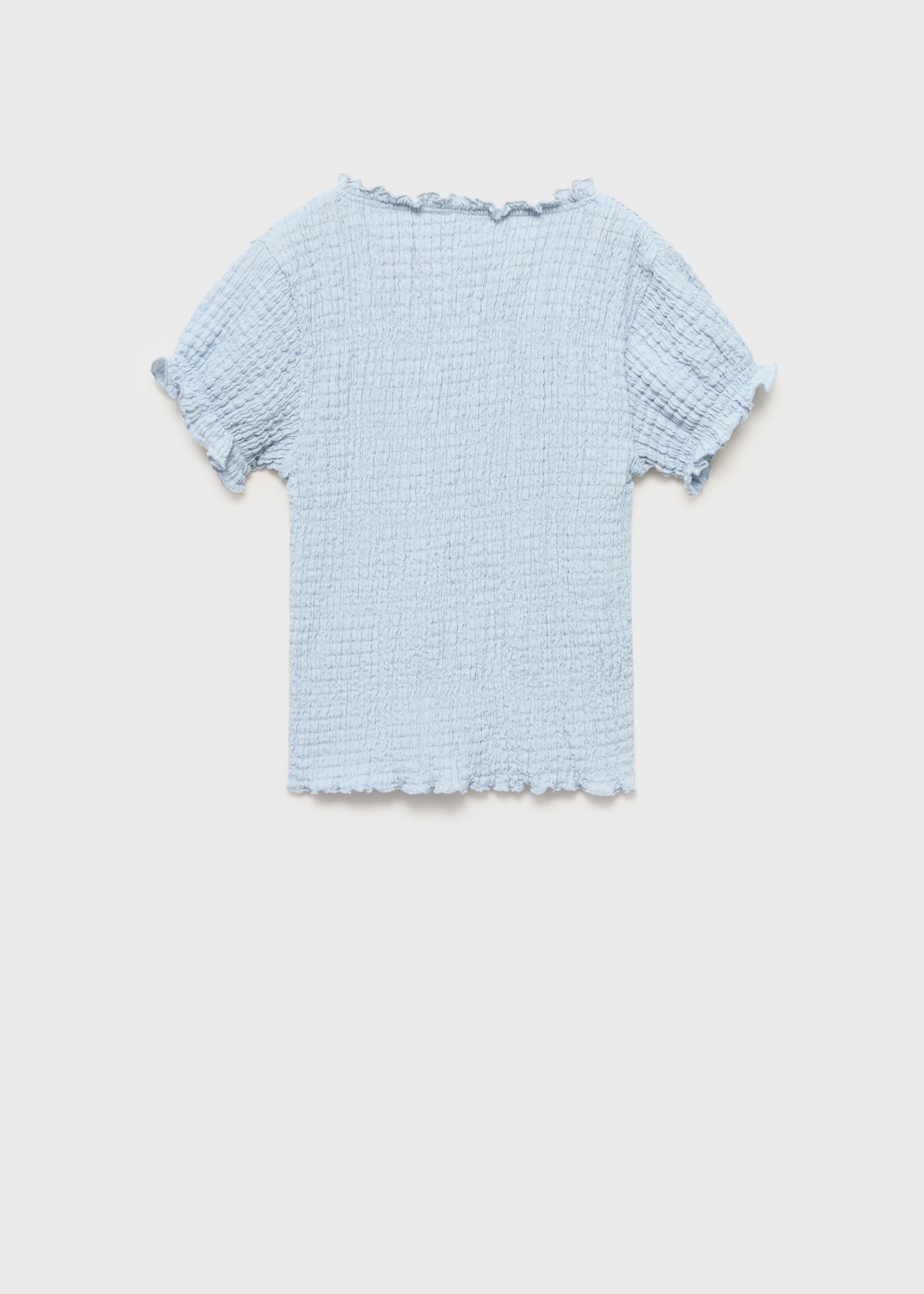 Μπλούζα σούρα κοντό μανίκι - Πίσω όψη προϊόντος, Γαλάζιο. Ref: 87025979-00.