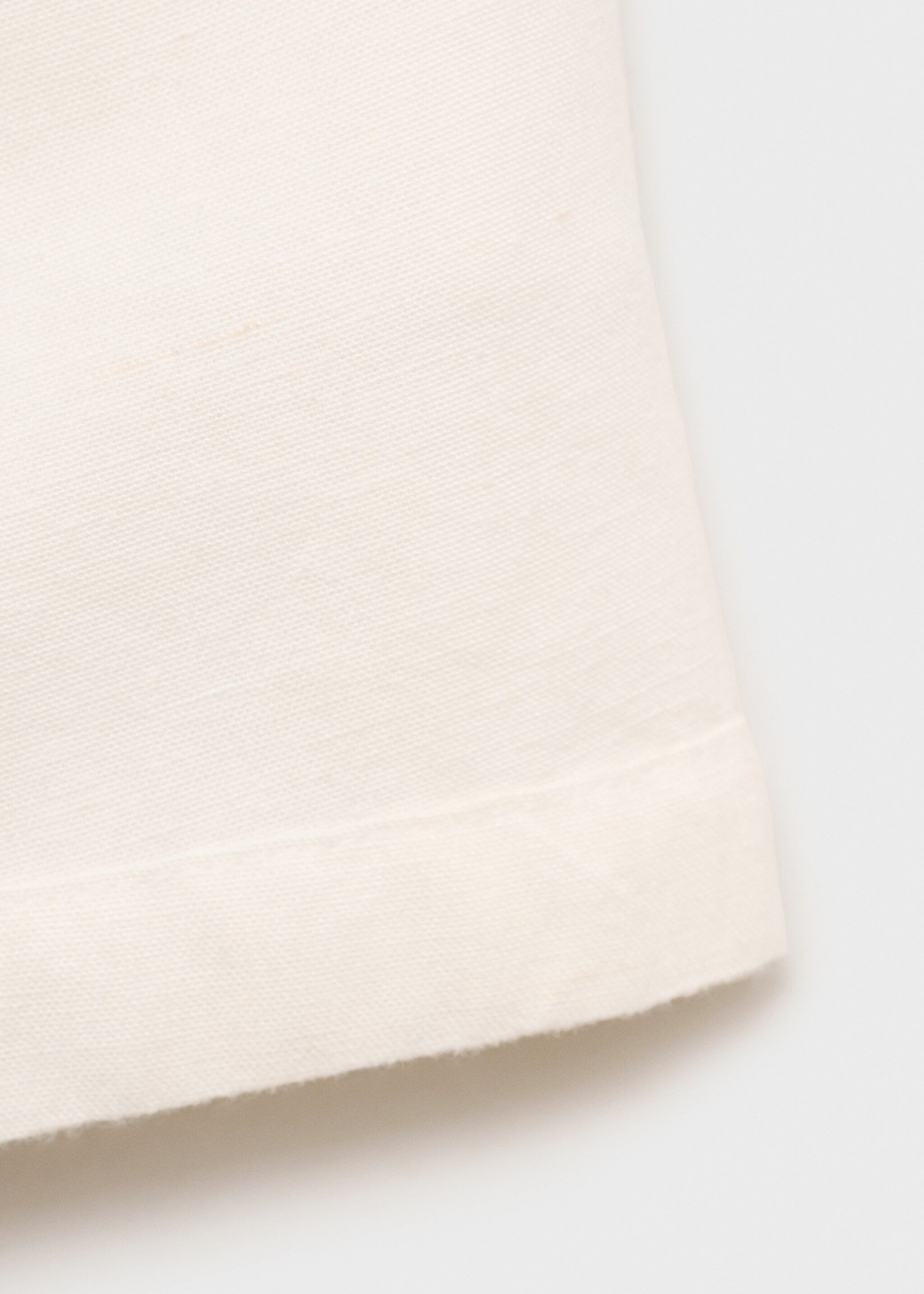 Linen shorts - Details of the article 0, White. Ref: 87025984-00.