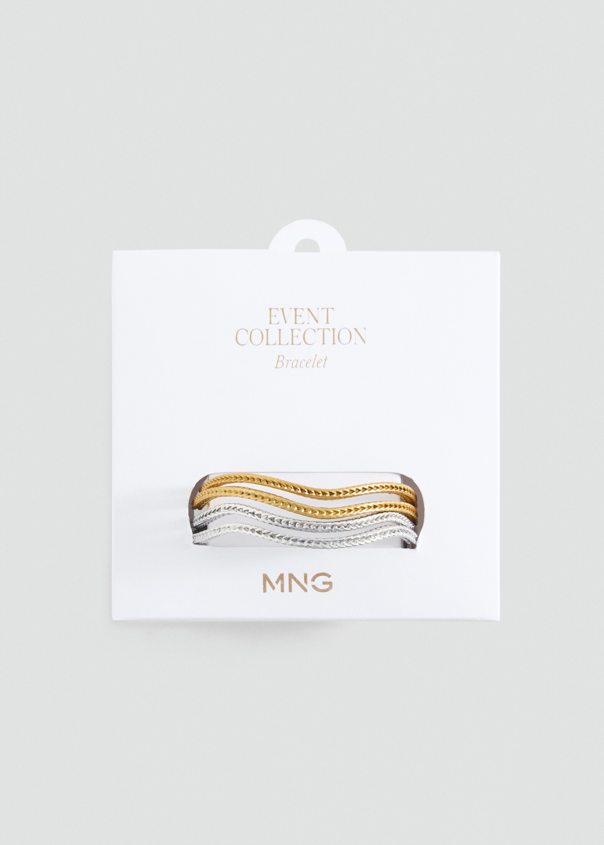 Set mit Metallarmreifen - Detail des Artikels 2, Gold. Ref: 87025987-00.