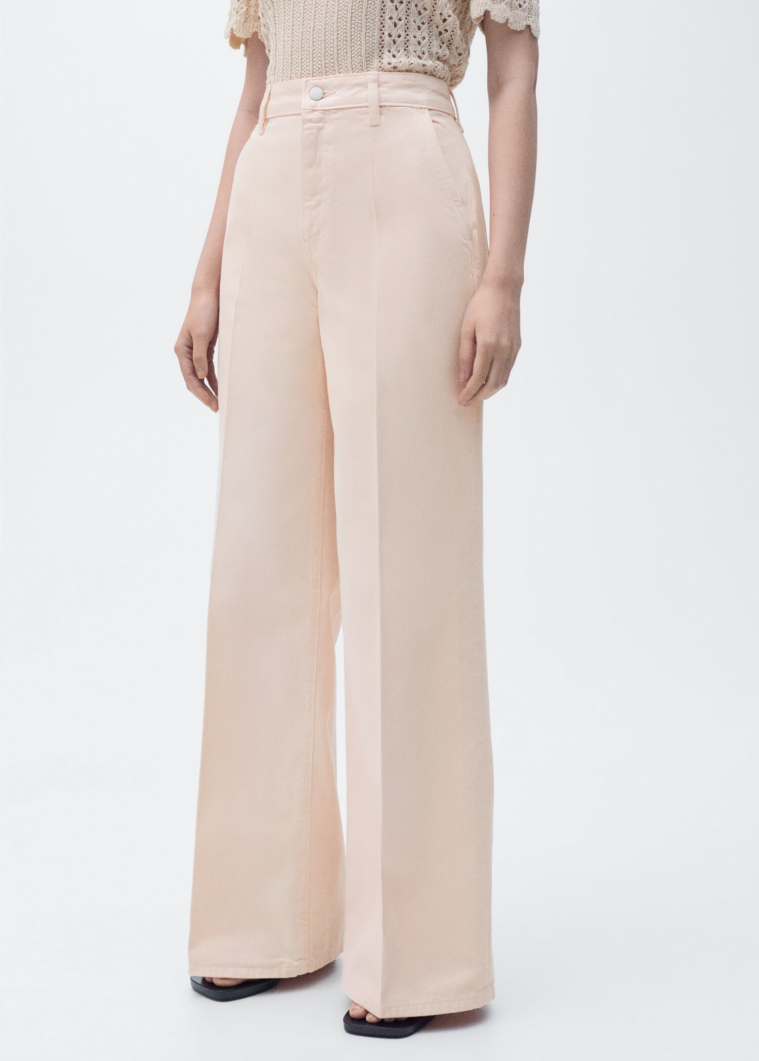 High-waisted wide leg jeans - Medium plane