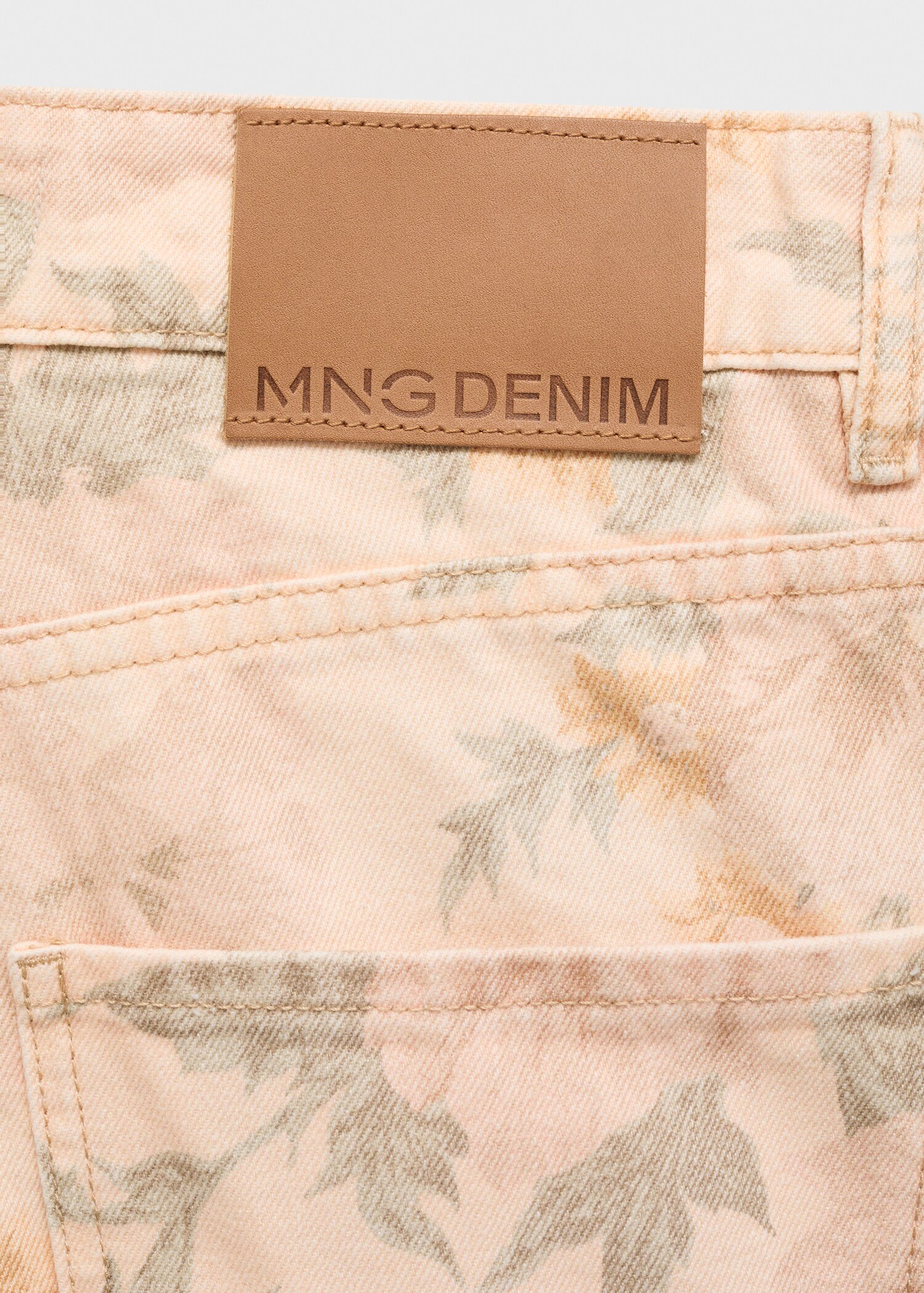Floral-print wide leg jeans - Details of the article 0