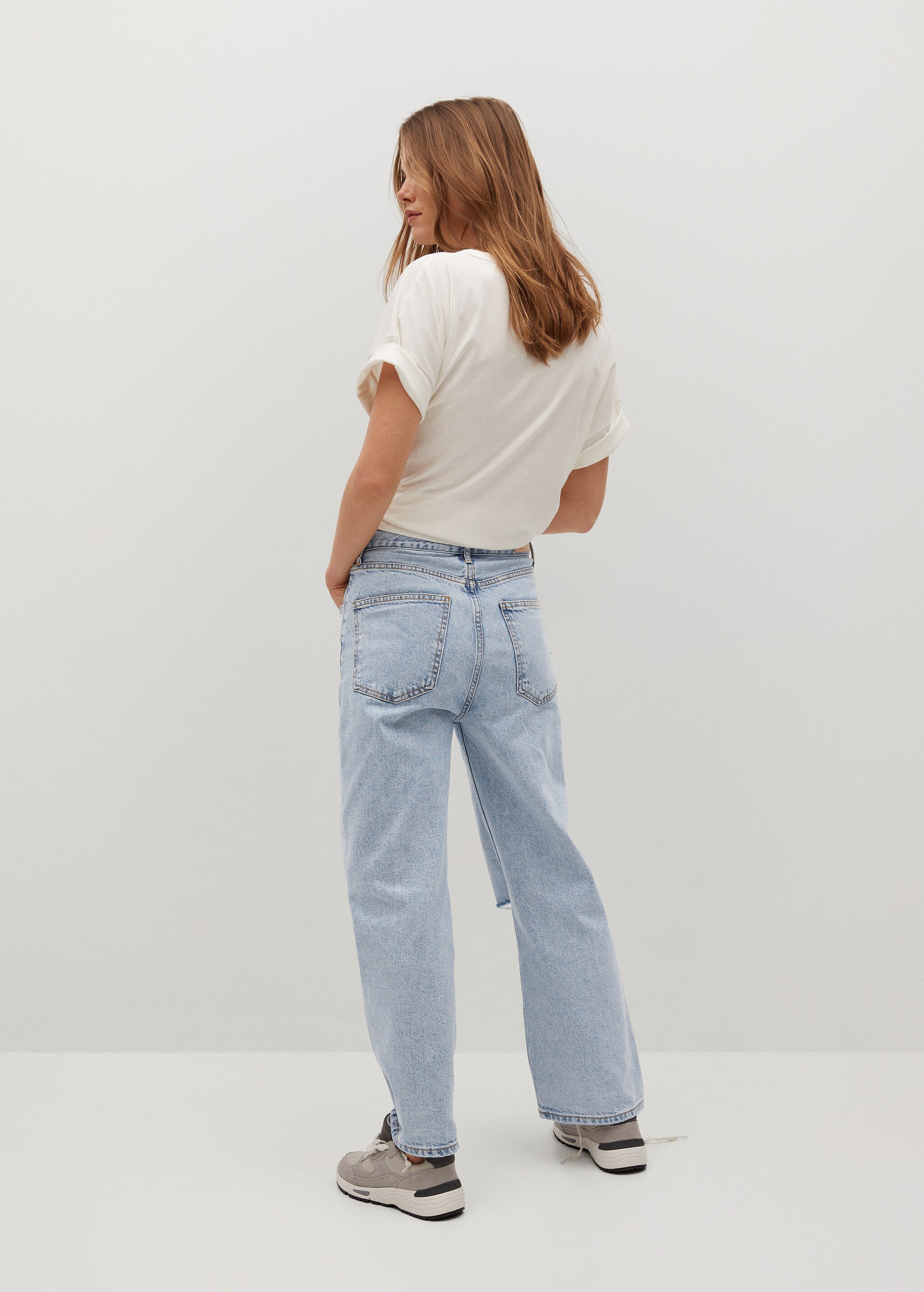 Jeans wideleg tiro alto - Reverso del artículo