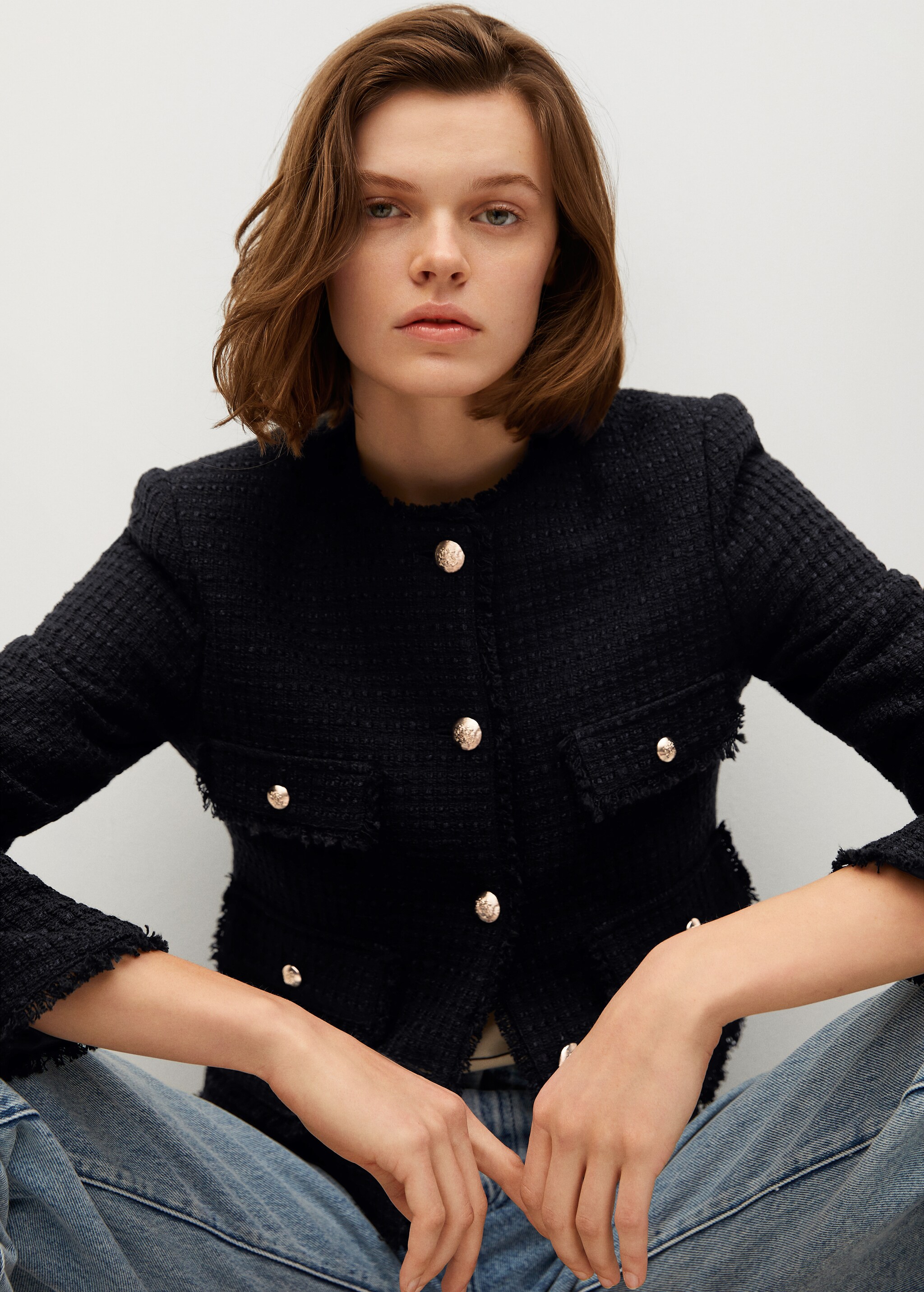 Tweed jacket with pockets - Details of the article 2