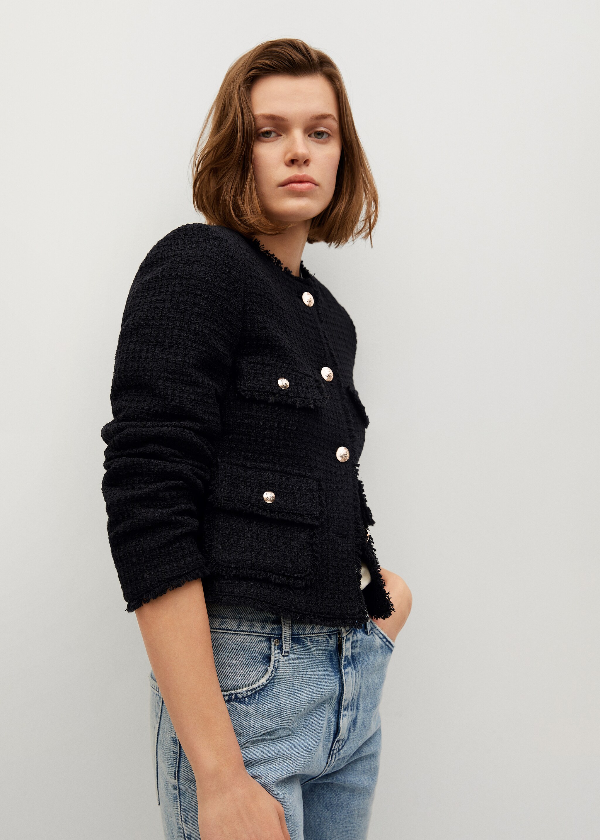 Tweed jacket with pockets - Details of the article 3
