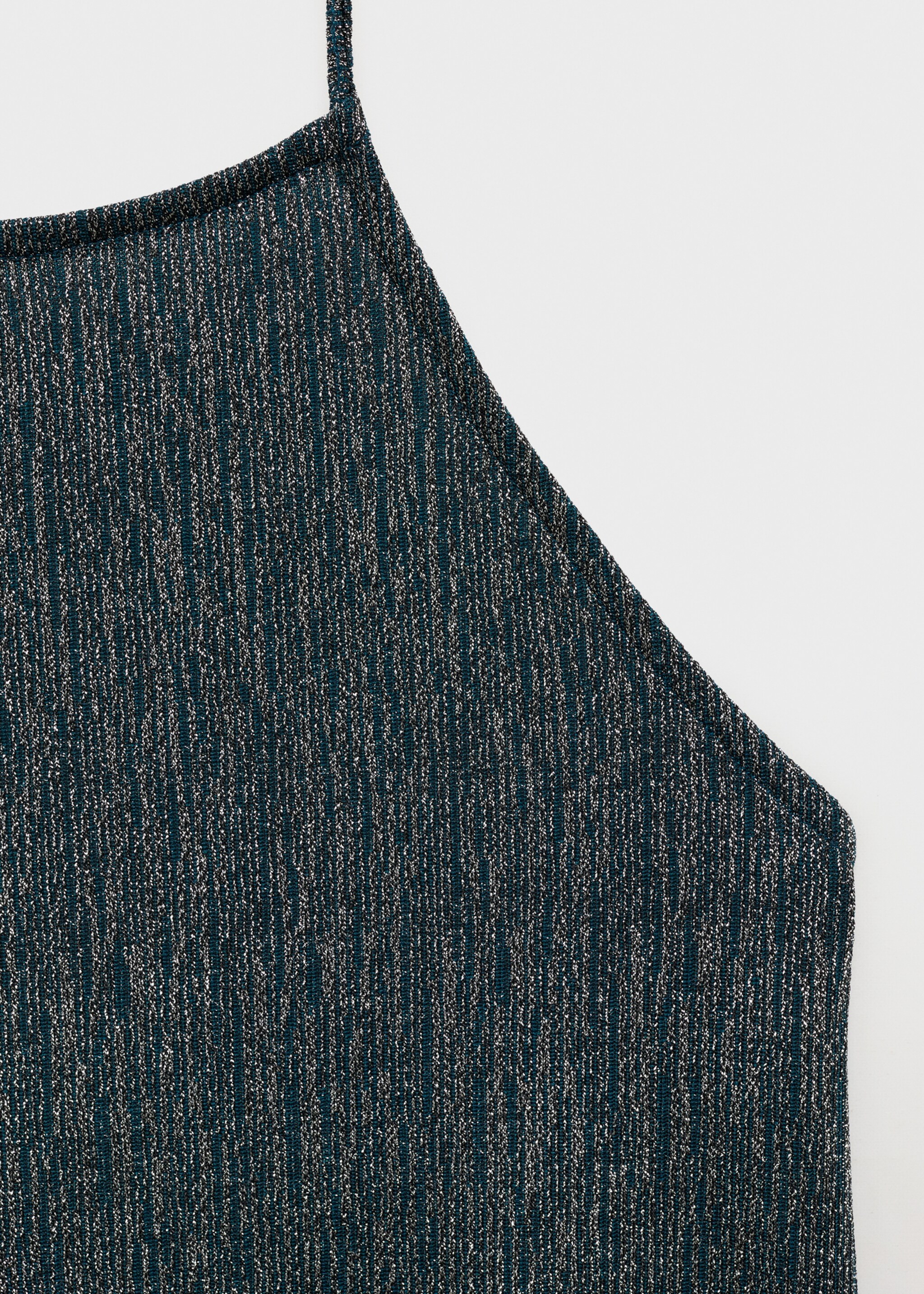 Metallic top - Details of the article 8, Petrol Blue. Ref: 87026342-00.
