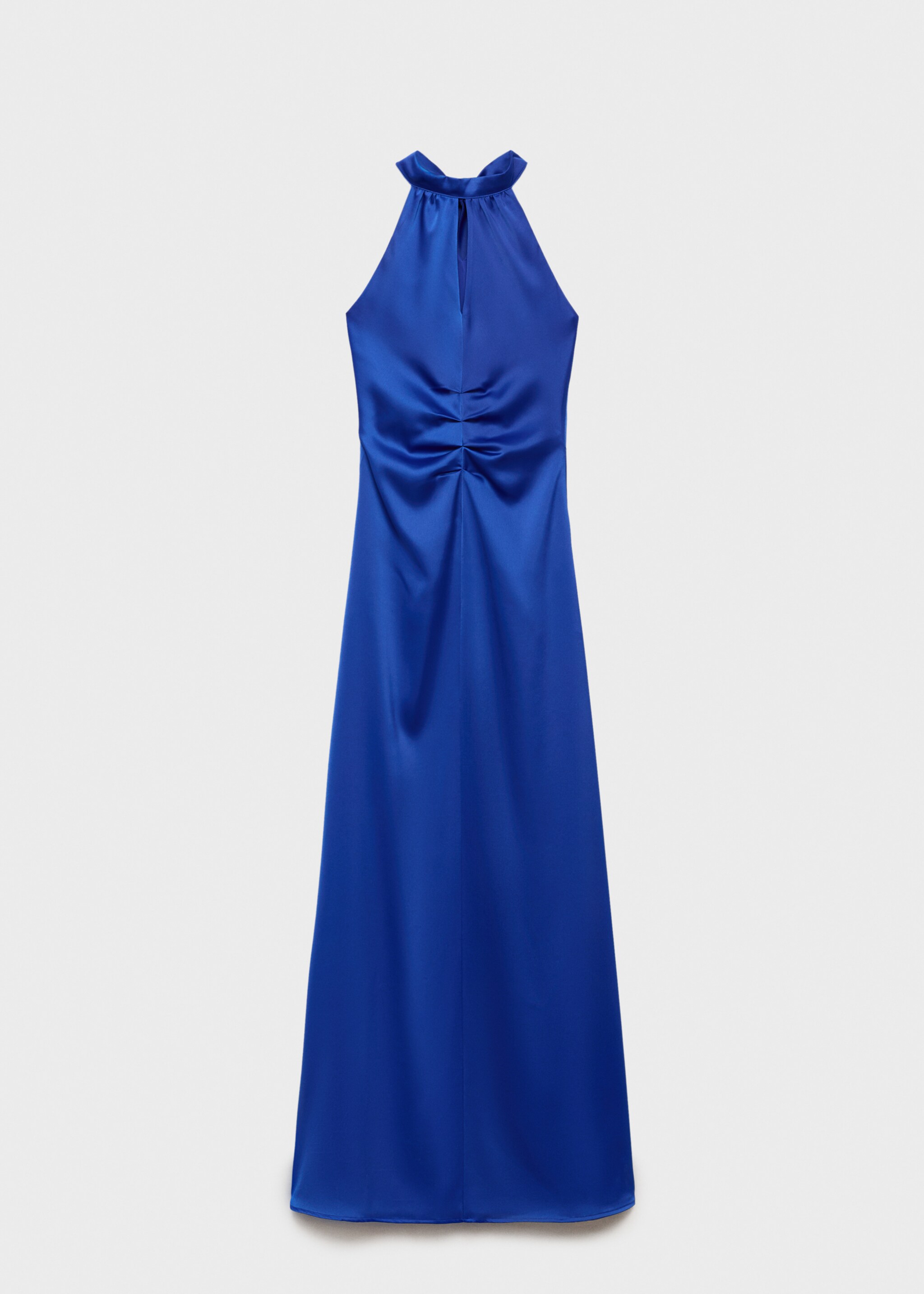Satiniertes Neckholderkleid - Artikel ohne Model, Elektrischblau. Ref: 87026368-00.