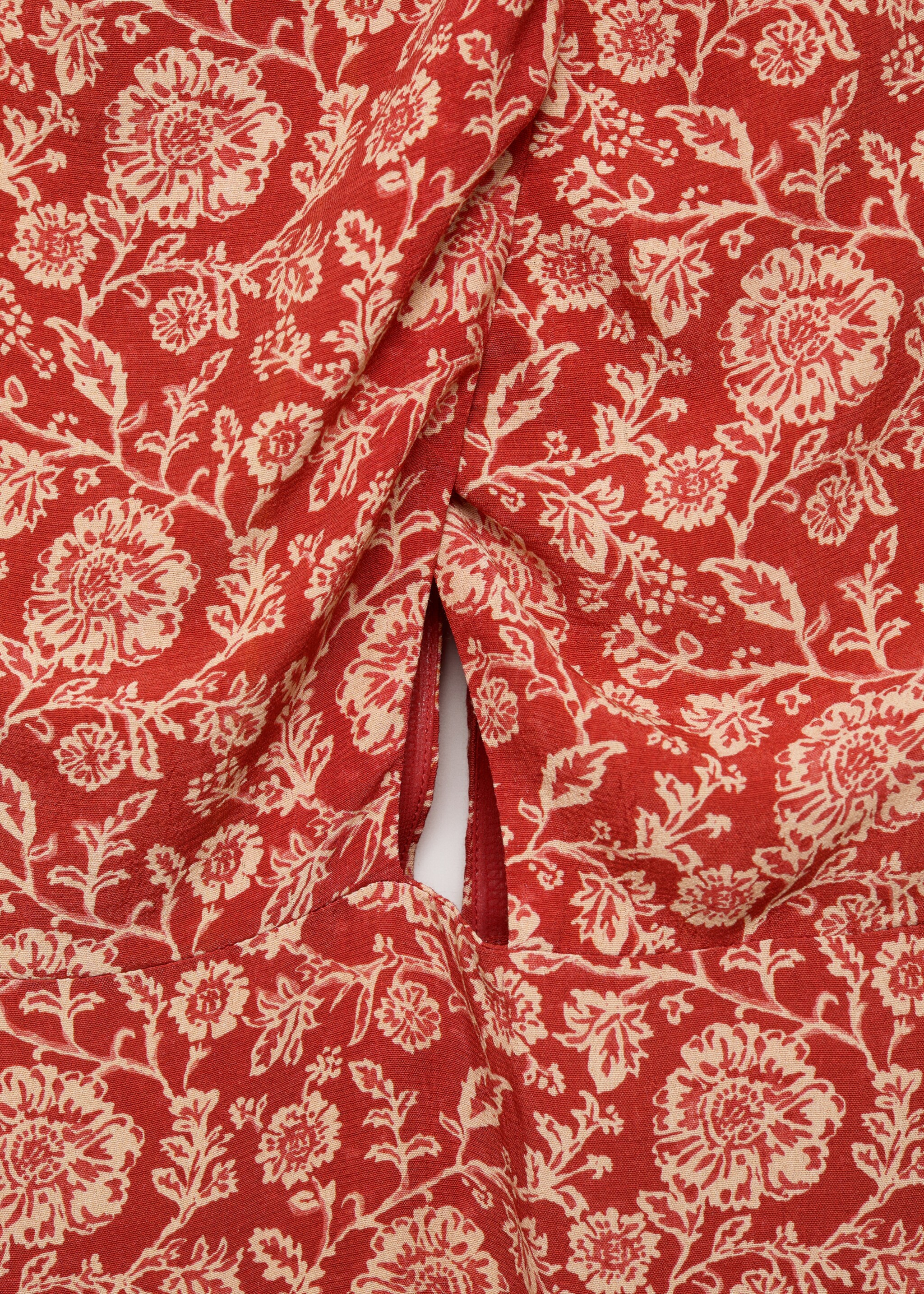 Kleid mit Halfterkragen - Detail des Artikels 8, Bräunliches Orange. Ref: 87026371-00.