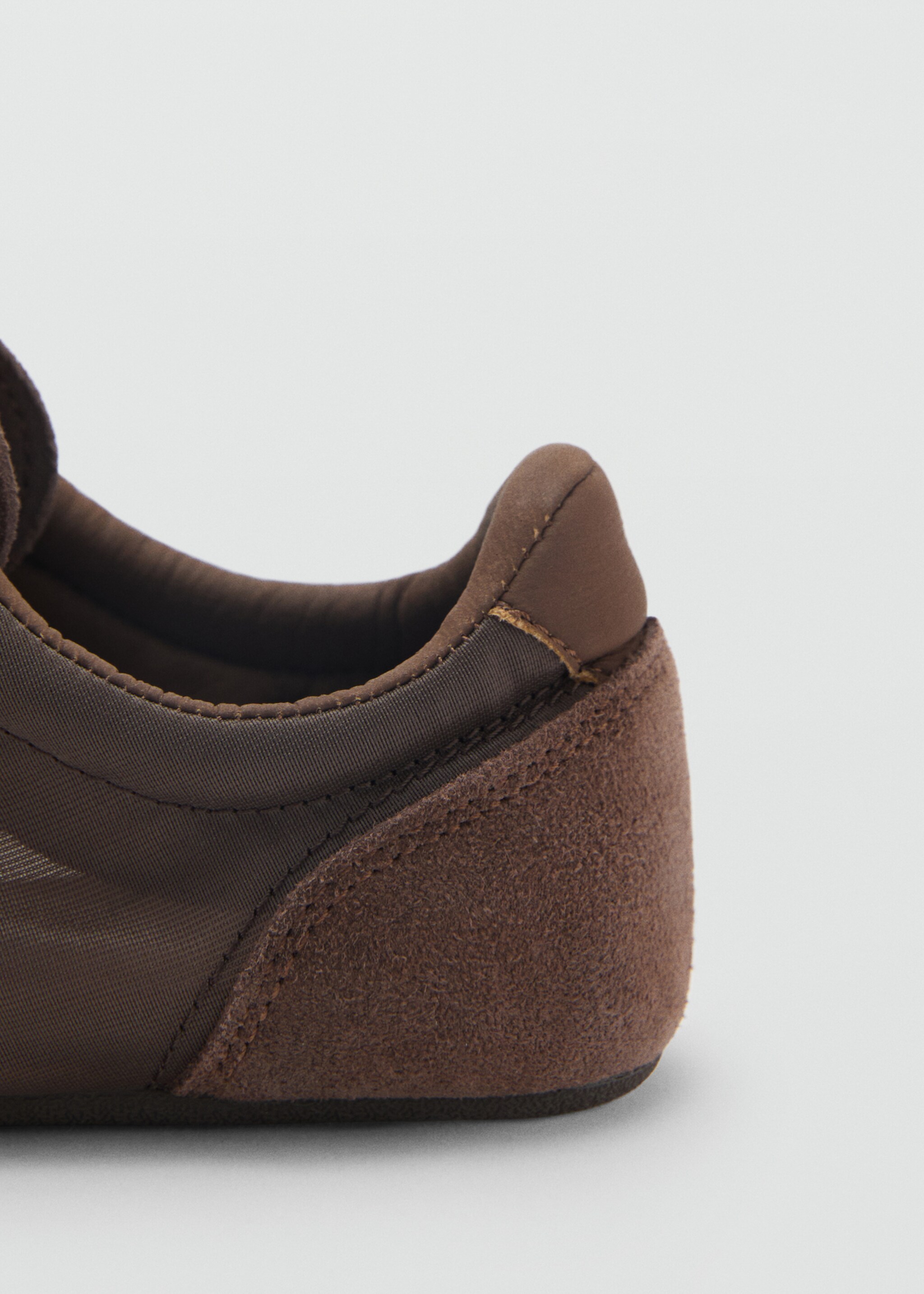 Lace-up suede sneakers - Details of the article 1, Chocolate. Ref: 87026711-00.
