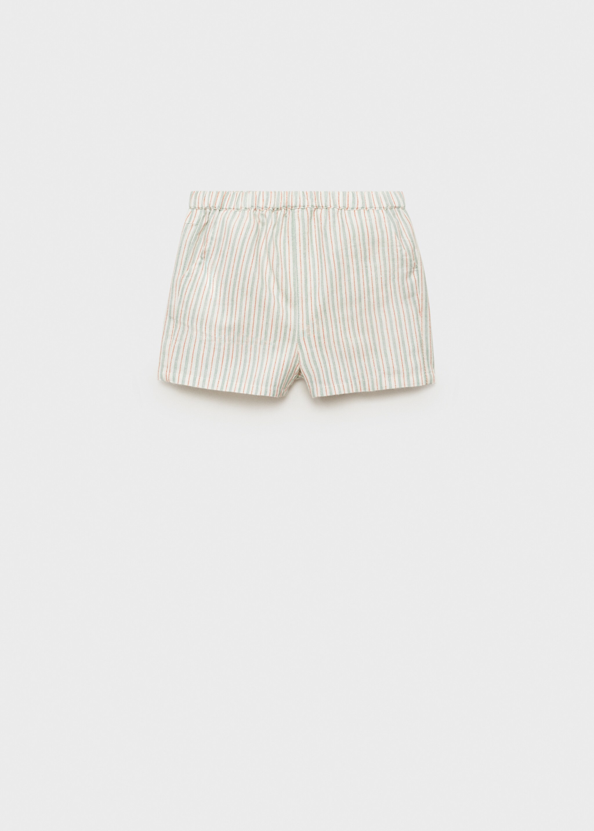 Striped linen shorts - Article without model, Off White. Ref: 87026719-00.