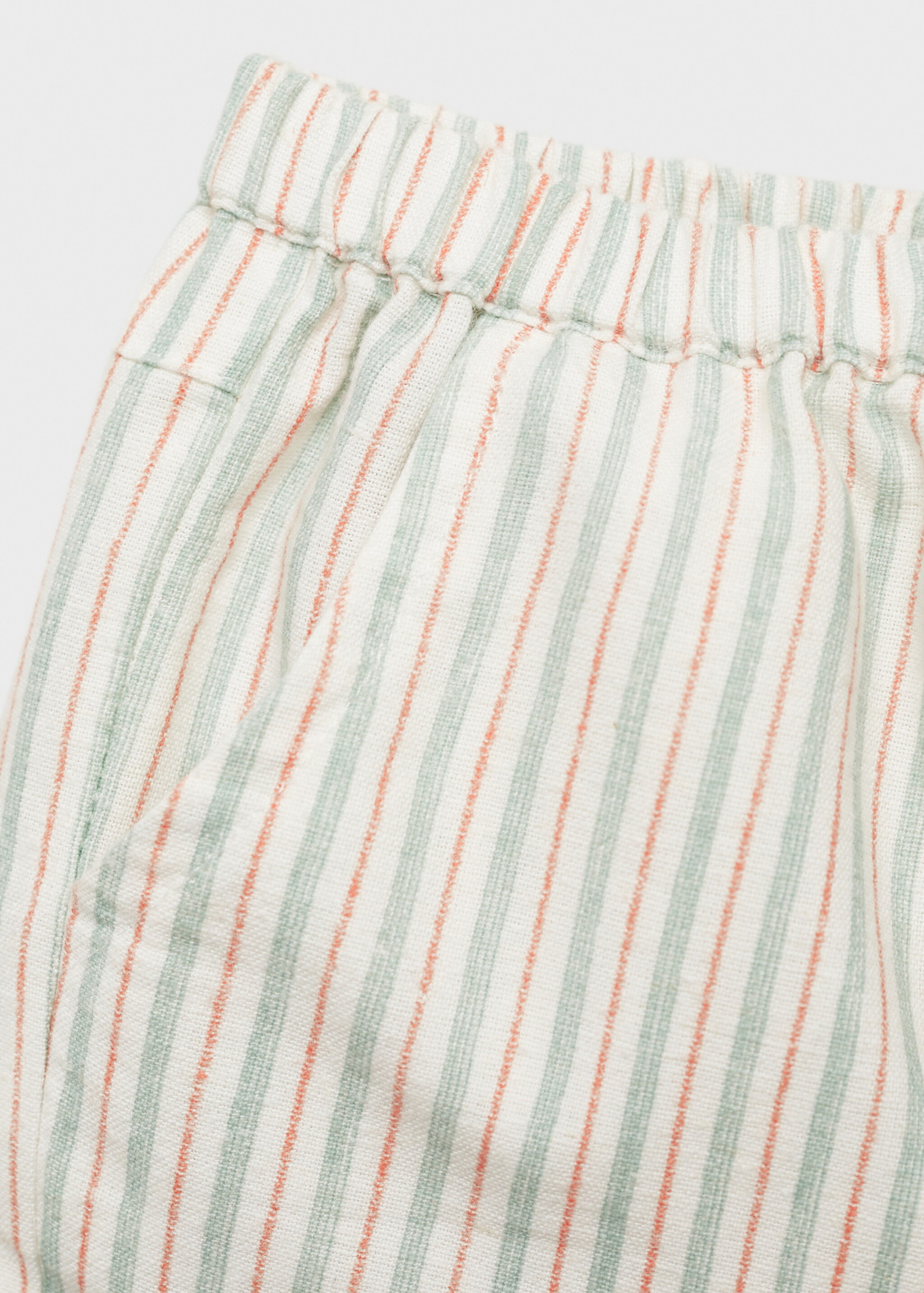 Striped linen shorts - Details of the article 8, Off White. Ref: 87026719-00.