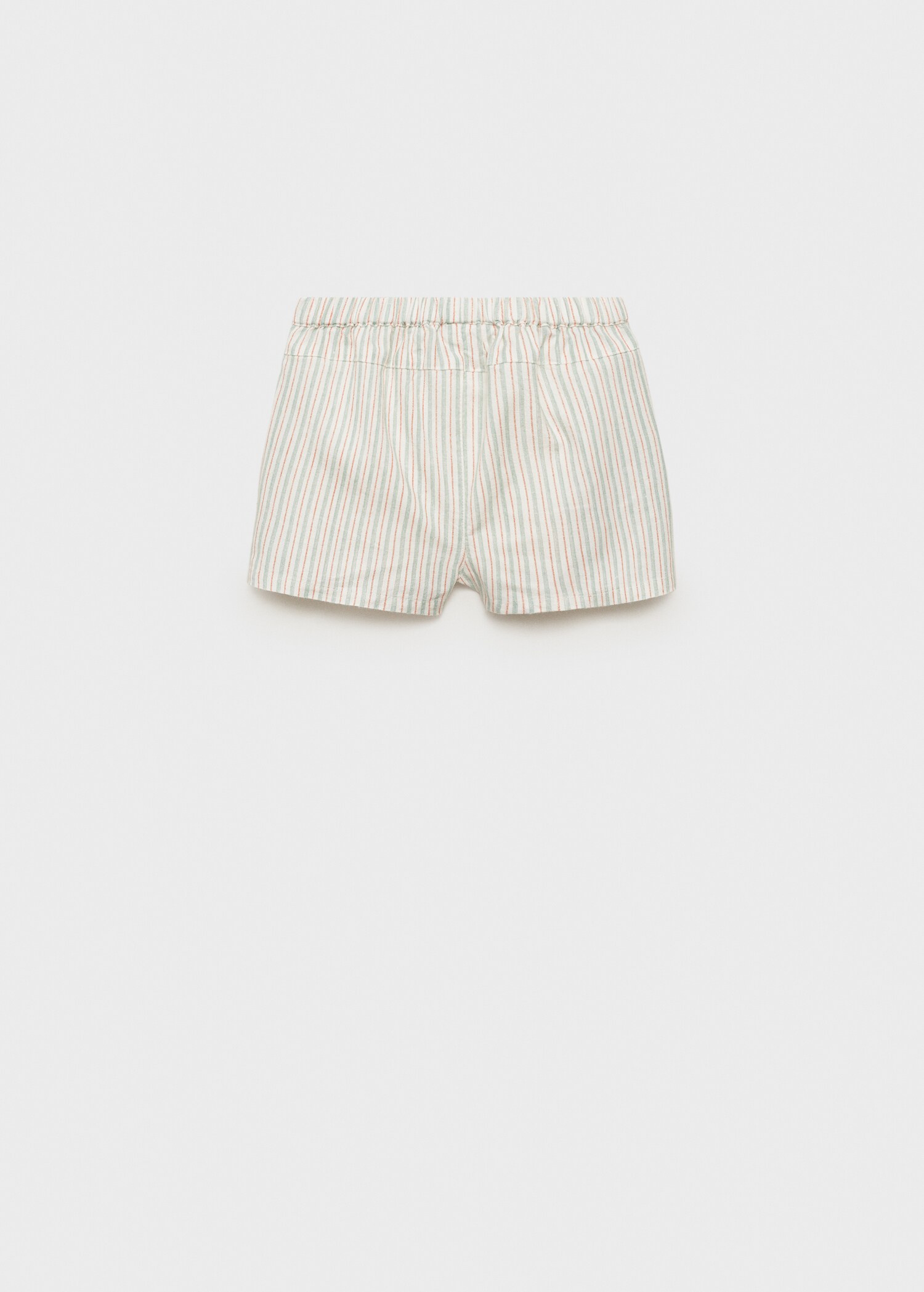 Striped linen shorts - Reverse of the article