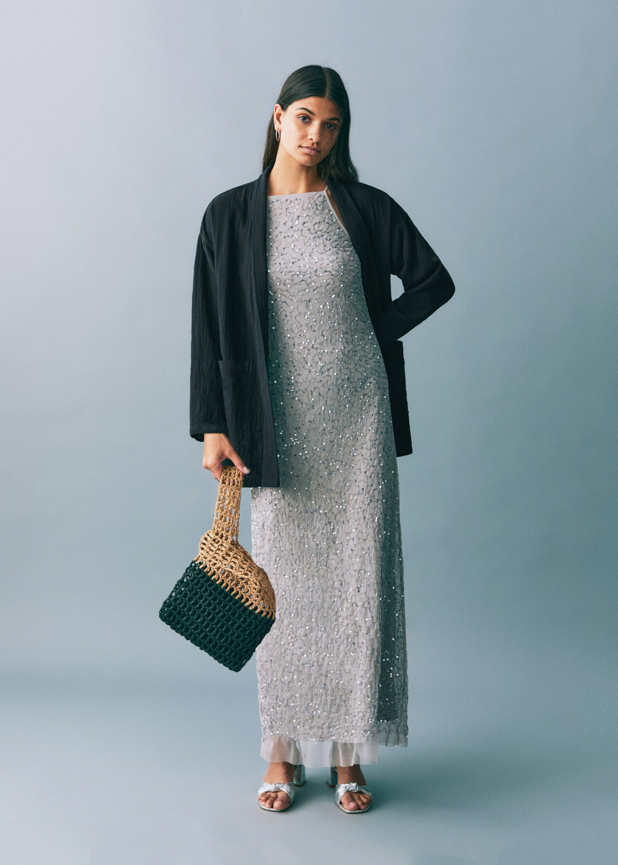 Crochet handbag - Details of the article 5, Black. Ref: 87026726-00.